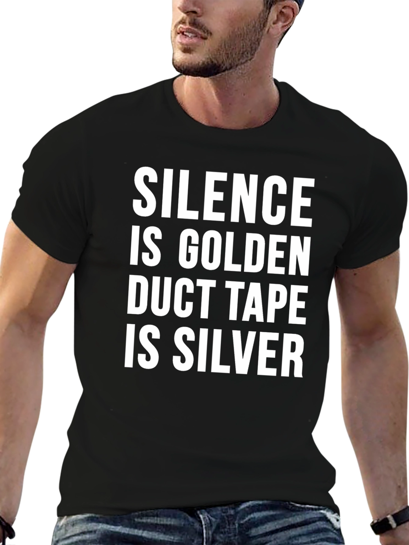 Silence is Golden T-Shirt - Funny Duct Tape Tee