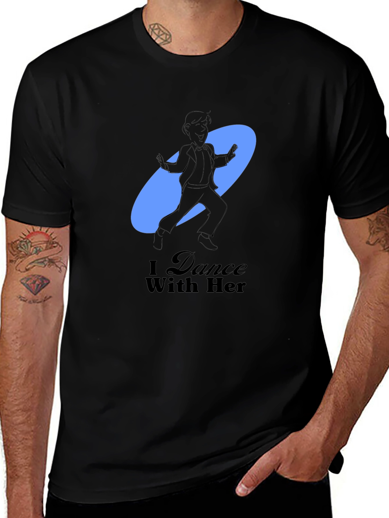 Dance With Her Graphic Tee - Black T-Shirt