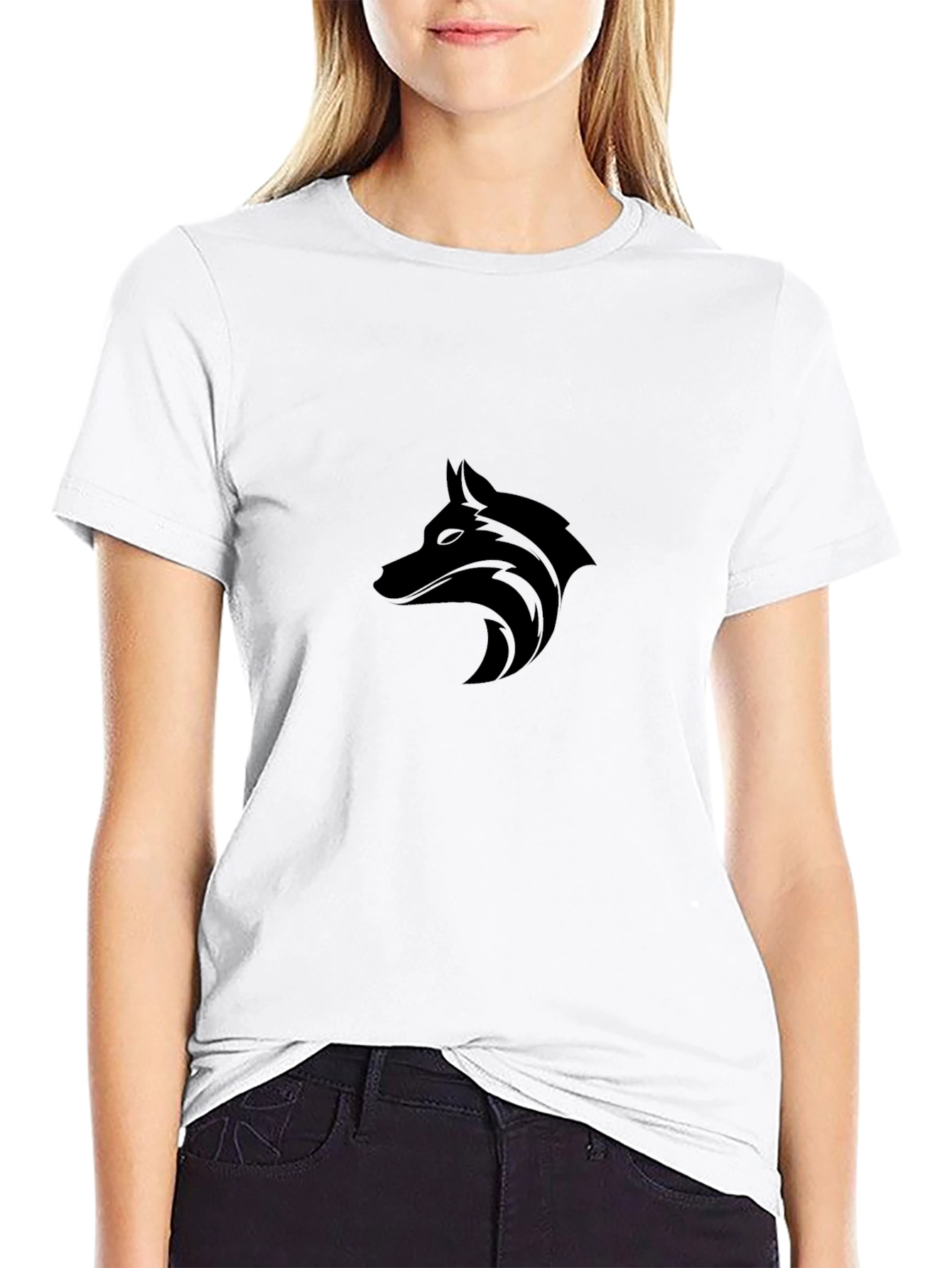 Black Wolf Graphic T-Shirt - Stylish Mens Tee