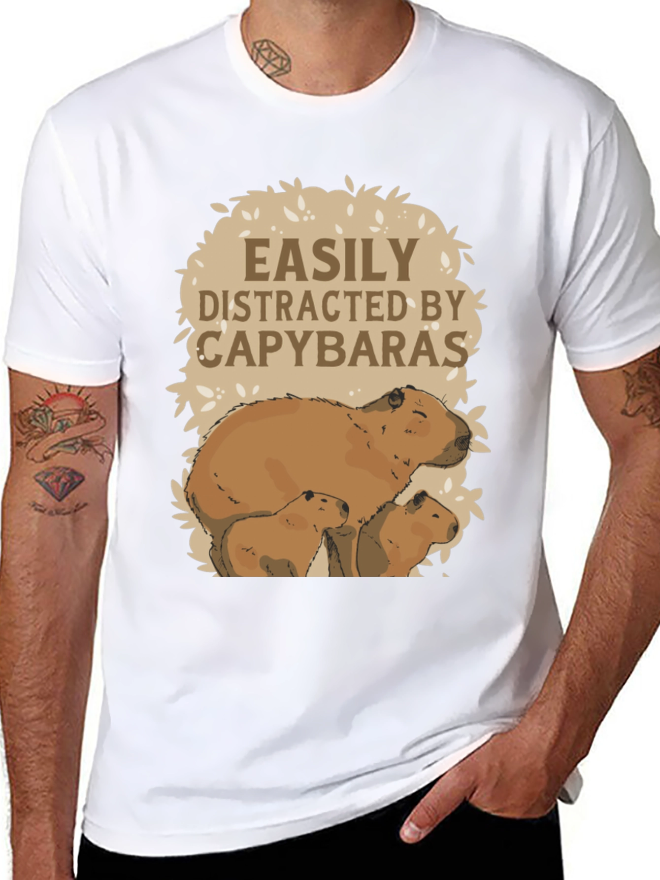 Easily Distracted by Capybaras Graphic Tee