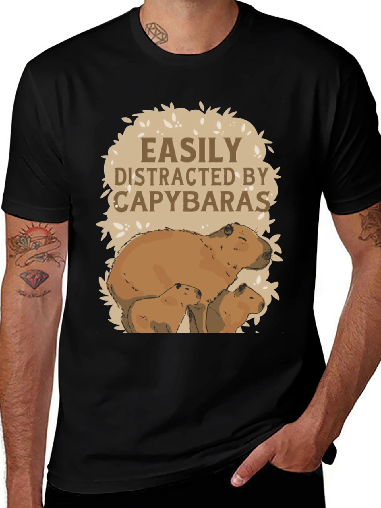 Easily Distracted by Capybaras Graphic Tee