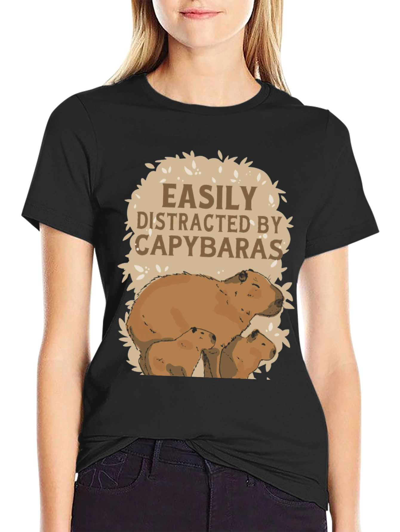 Easily Distracted by Capybaras Graphic Tee