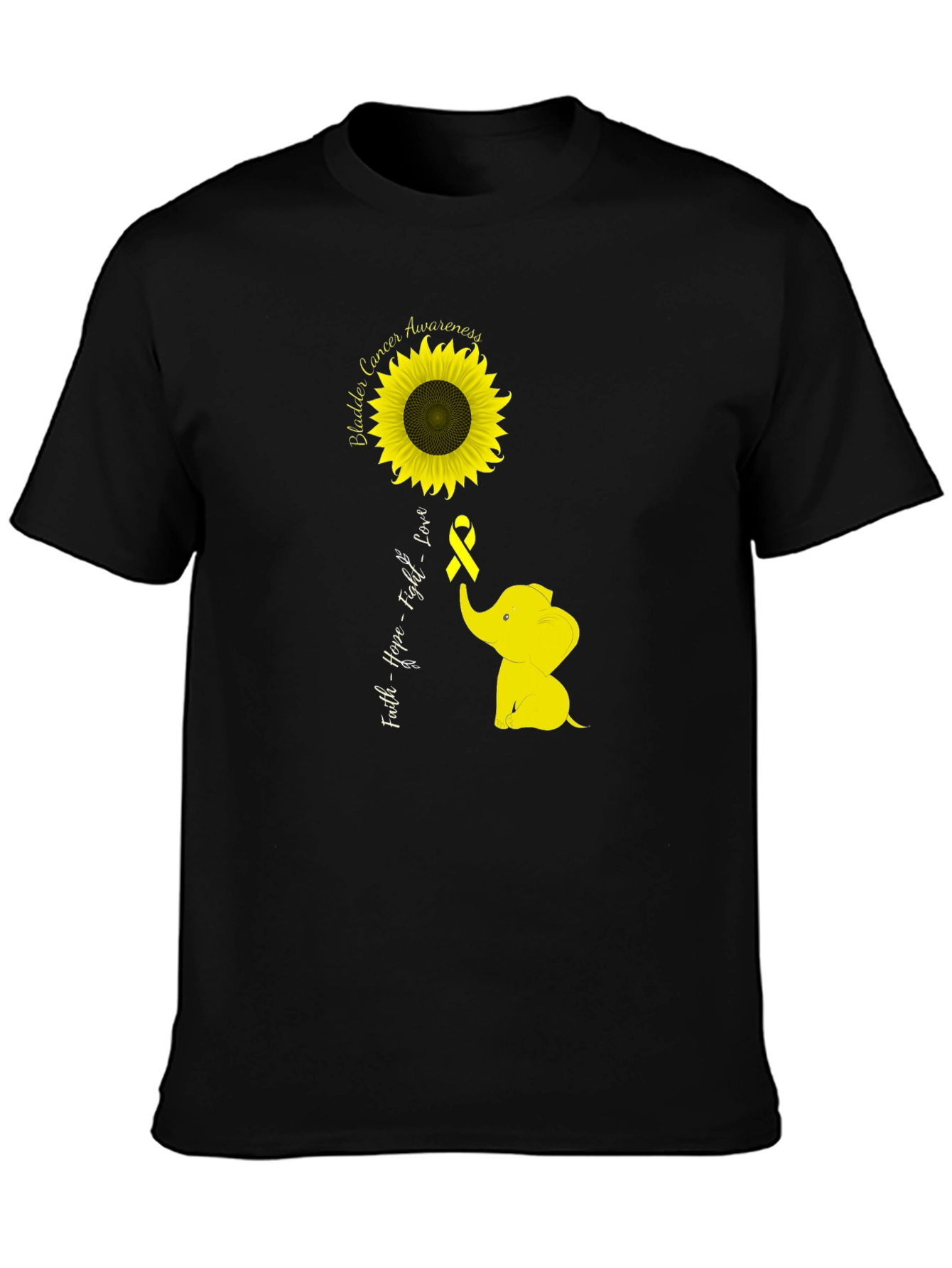 Bladder Cancer Awareness Sunflower T-Shirt