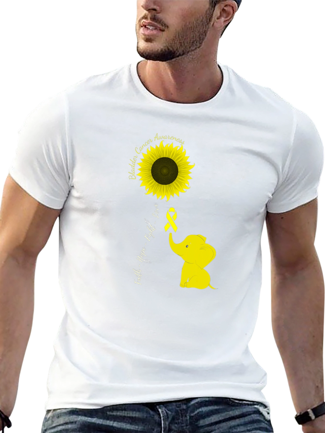 Bladder Cancer Awareness Sunflower T-Shirt