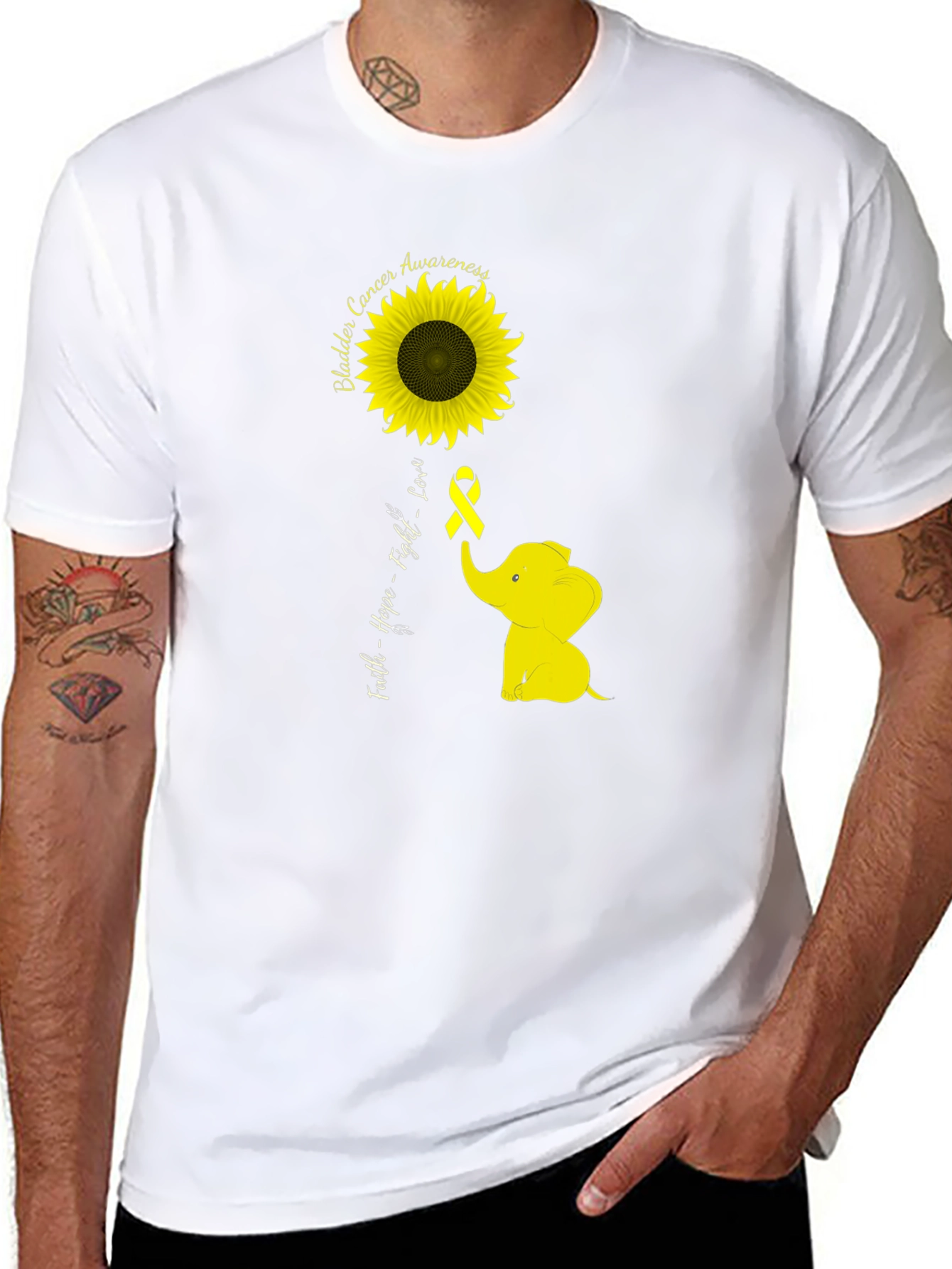 Bladder Cancer Awareness Sunflower T-Shirt