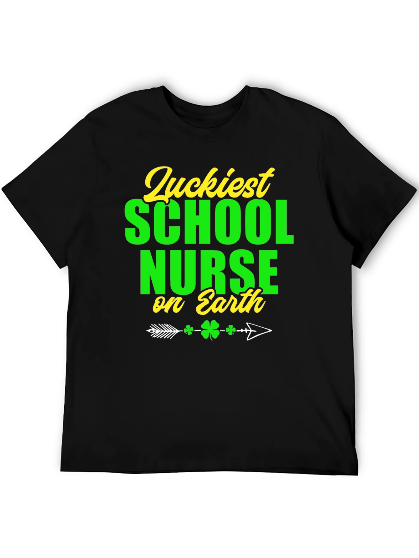Luckiest School Nurse On Earth St. Patricks Day T-Shirt