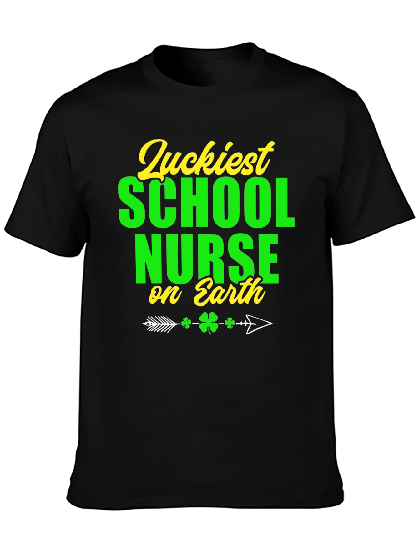 Luckiest School Nurse On Earth St. Patricks Day T-Shirt
