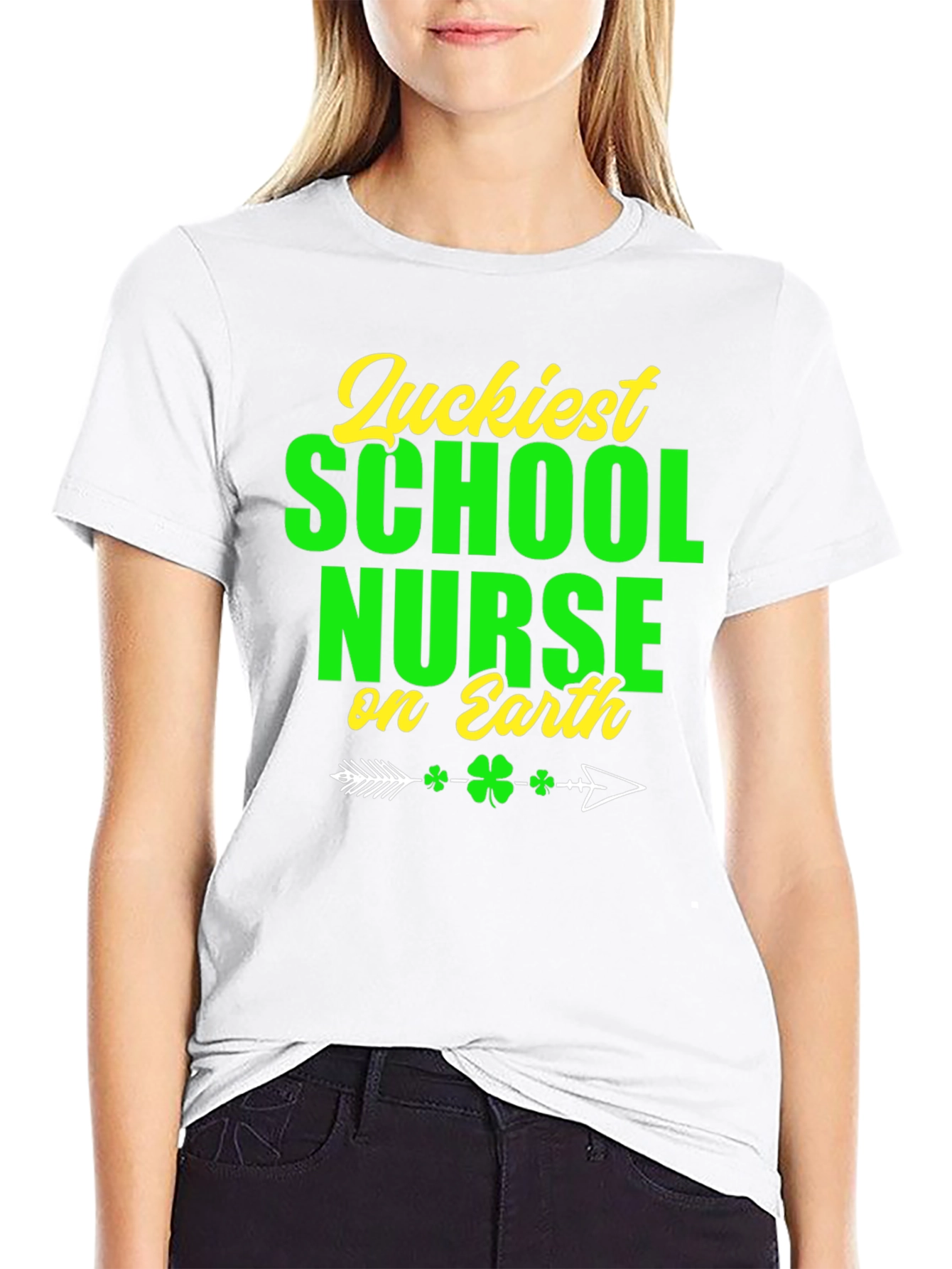 Luckiest School Nurse On Earth St. Patricks Day T-Shirt