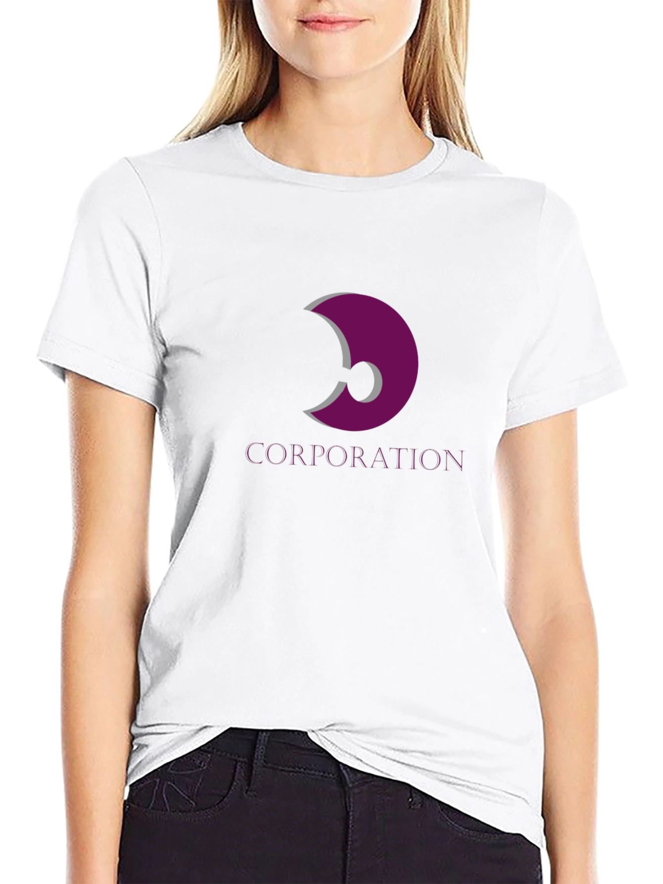 Corporation Logo Graphic Black Tee