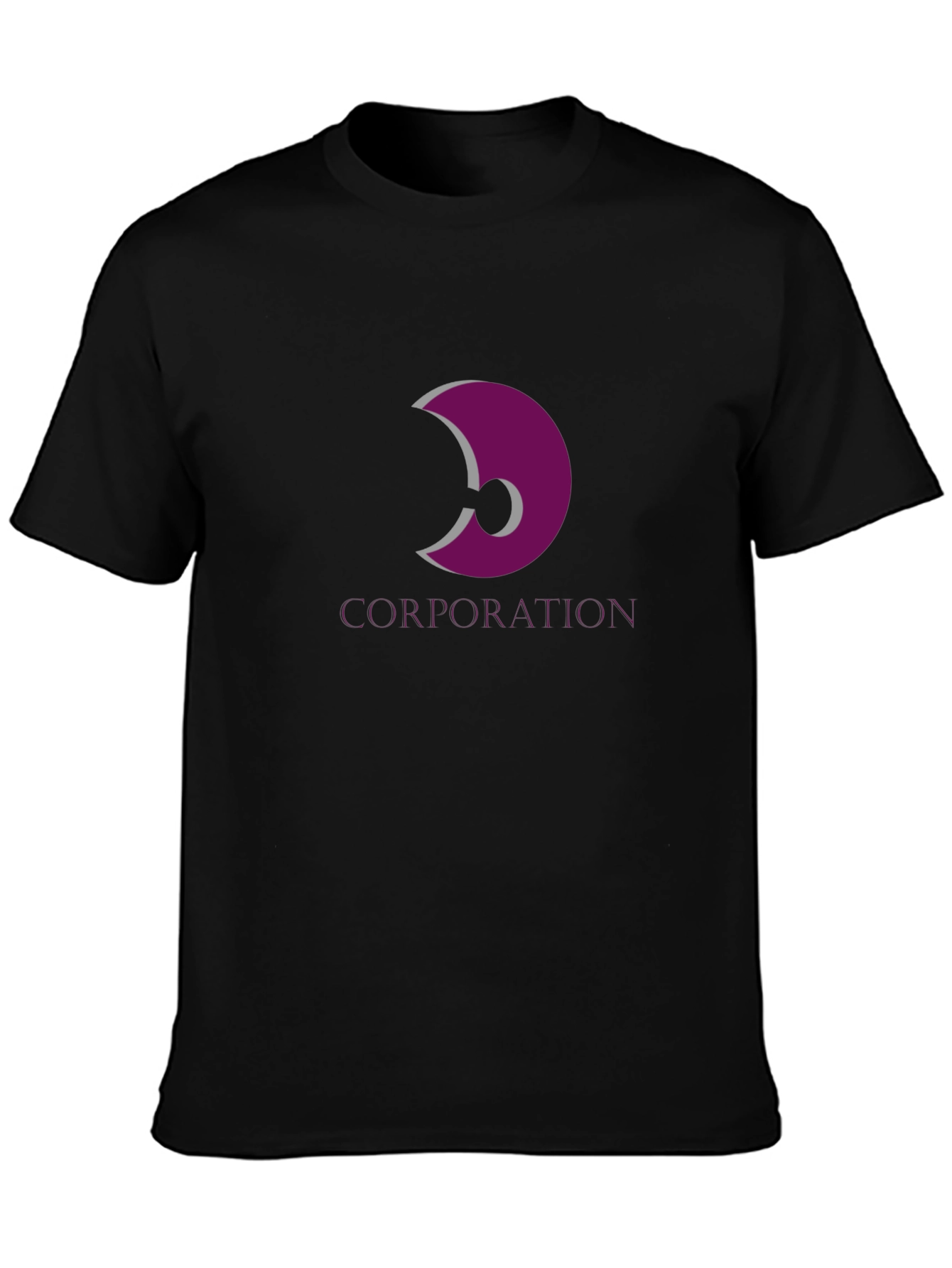 Corporation Logo Graphic Black Tee