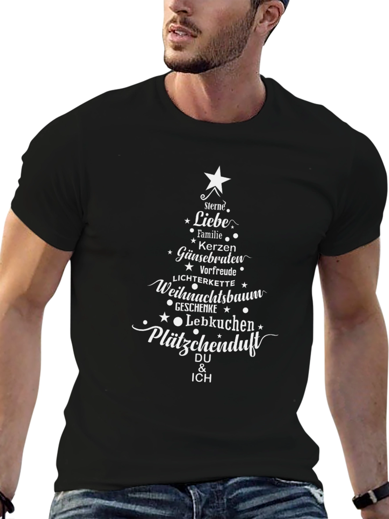 Christmas Tree Shirt: Holiday German Words T-Shirt