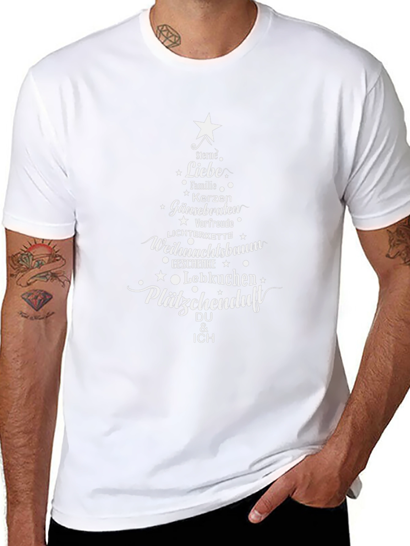 Christmas Tree Shirt: Holiday German Words T-Shirt
