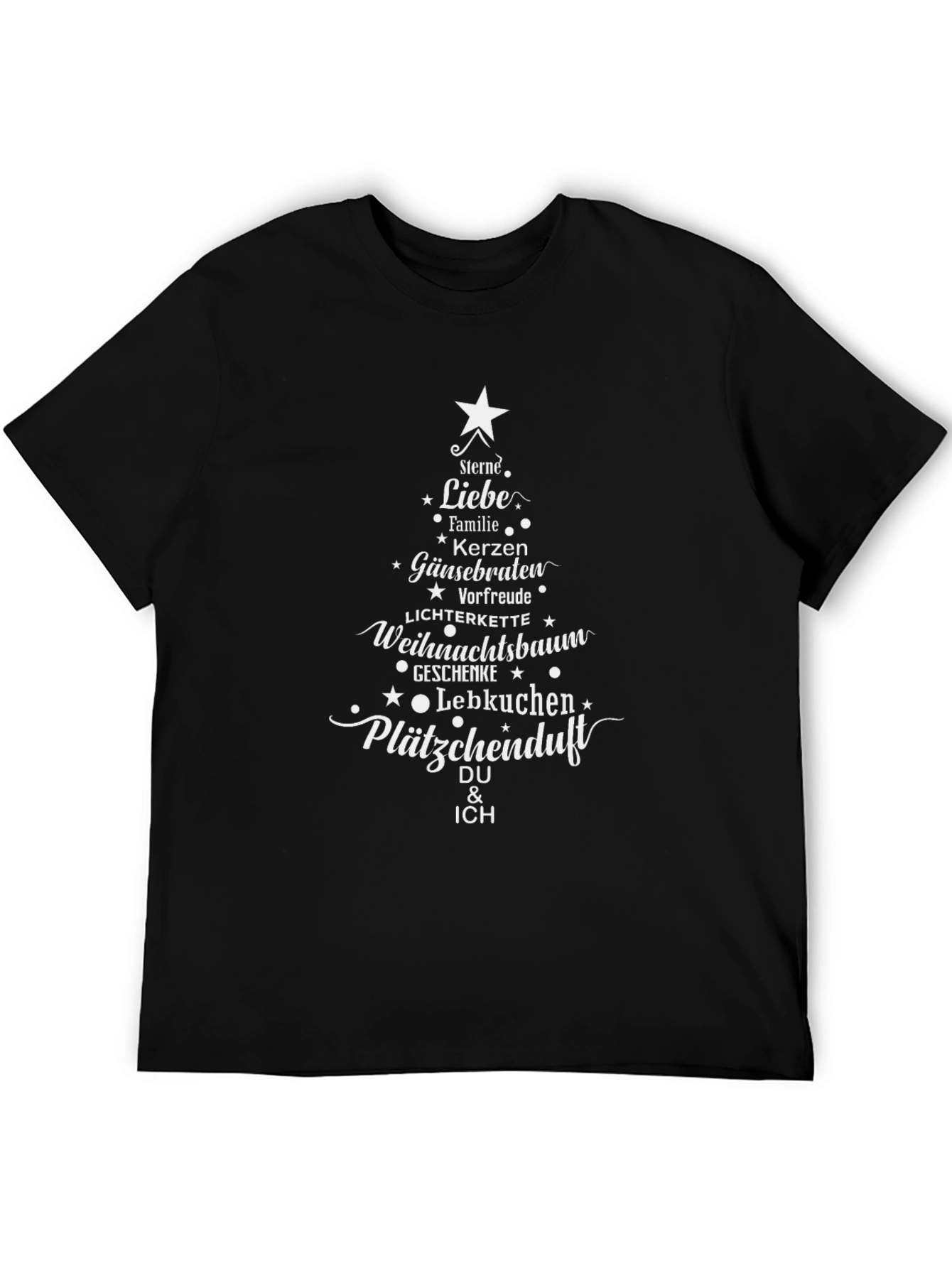 Christmas Tree Shirt: Holiday German Words T-Shirt