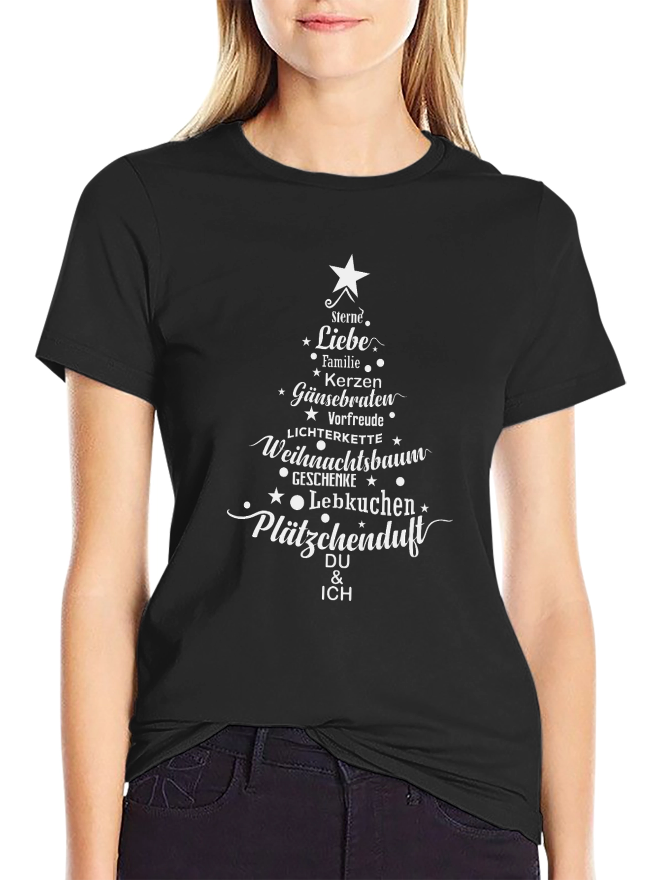 Christmas Tree Shirt: Holiday German Words T-Shirt