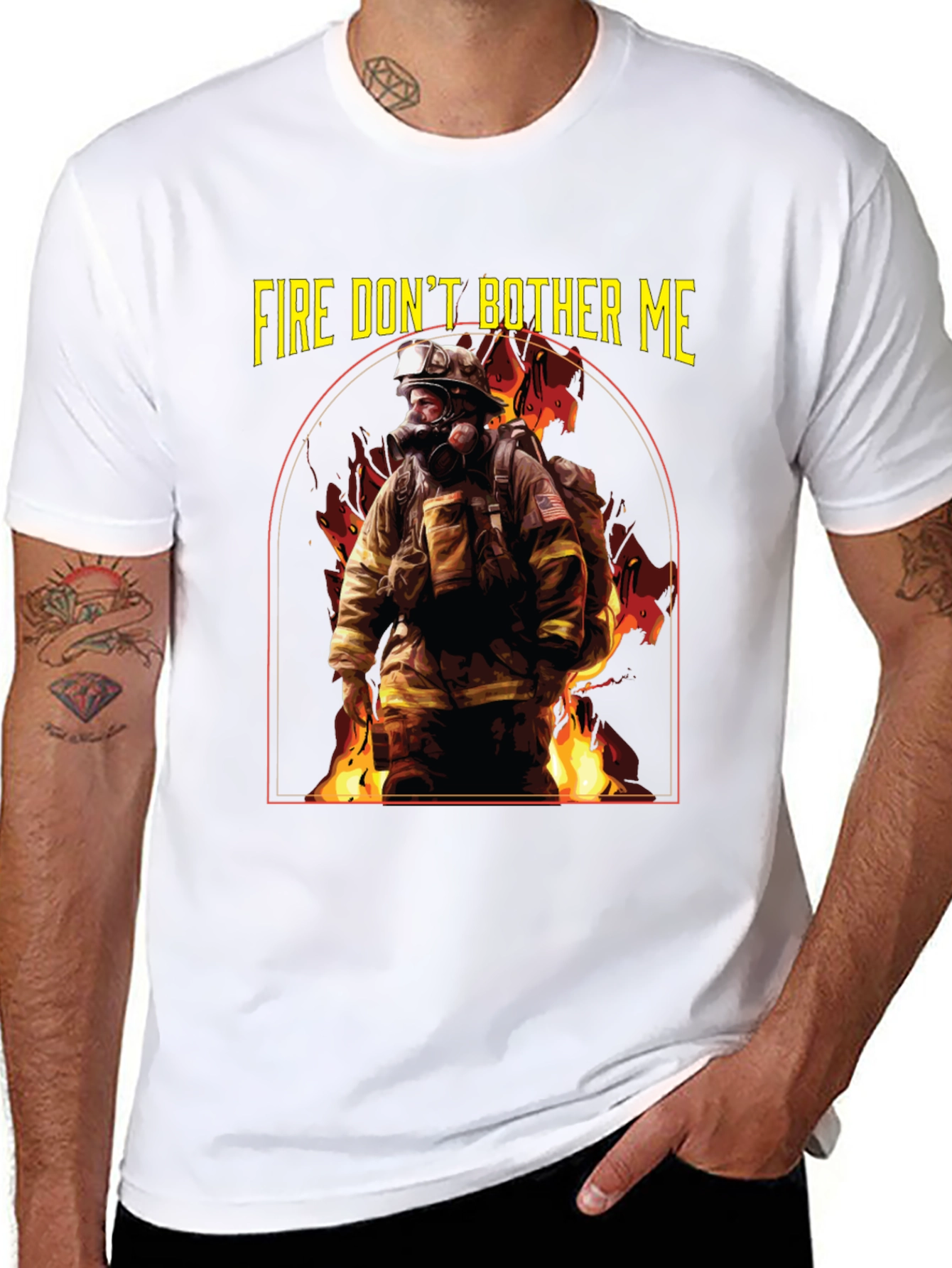 Fire Dont Bother Me Graphic T-Shirt