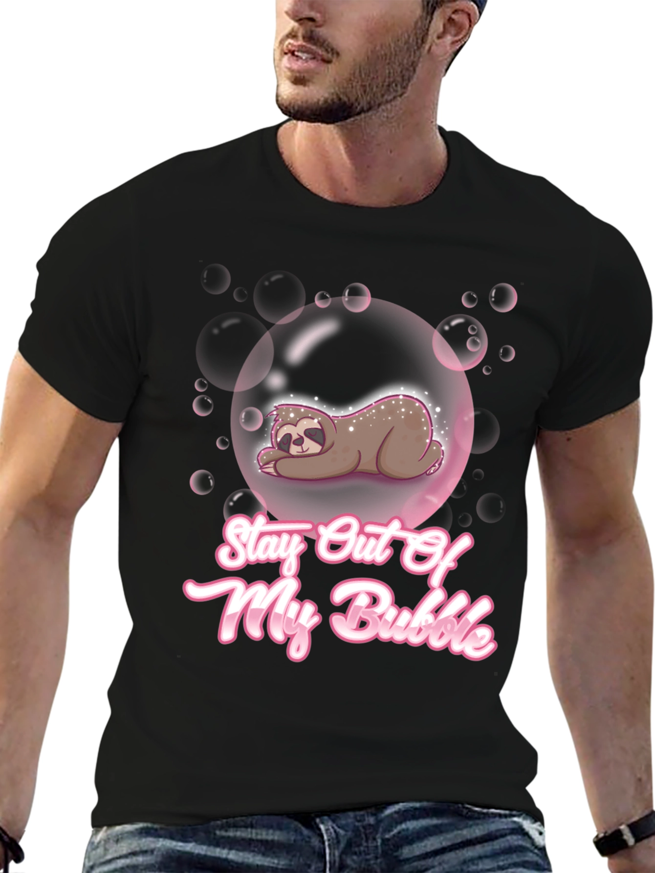 Stay Out Of My Bubble Sloth Graphic Tee