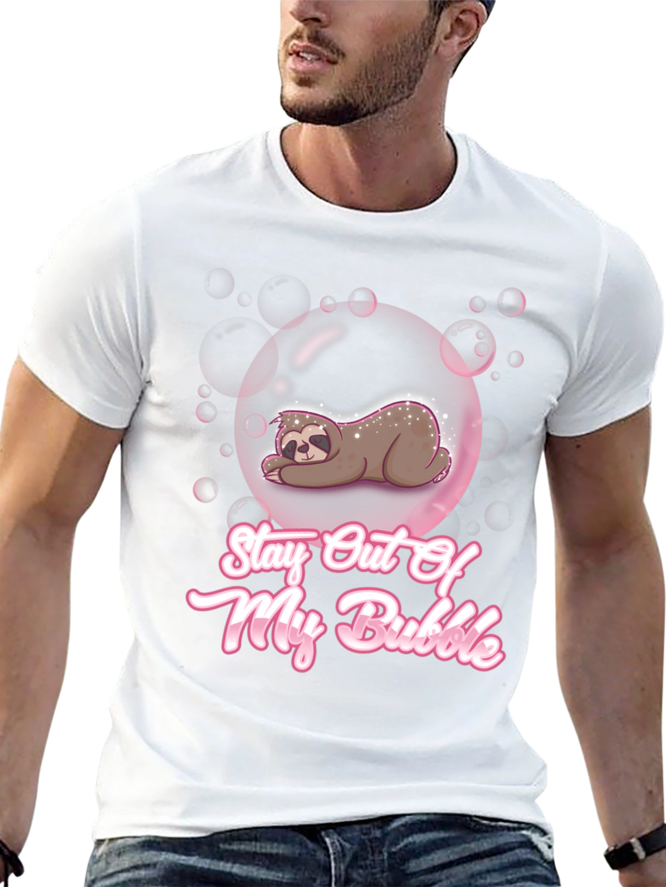 Stay Out Of My Bubble Sloth Graphic Tee