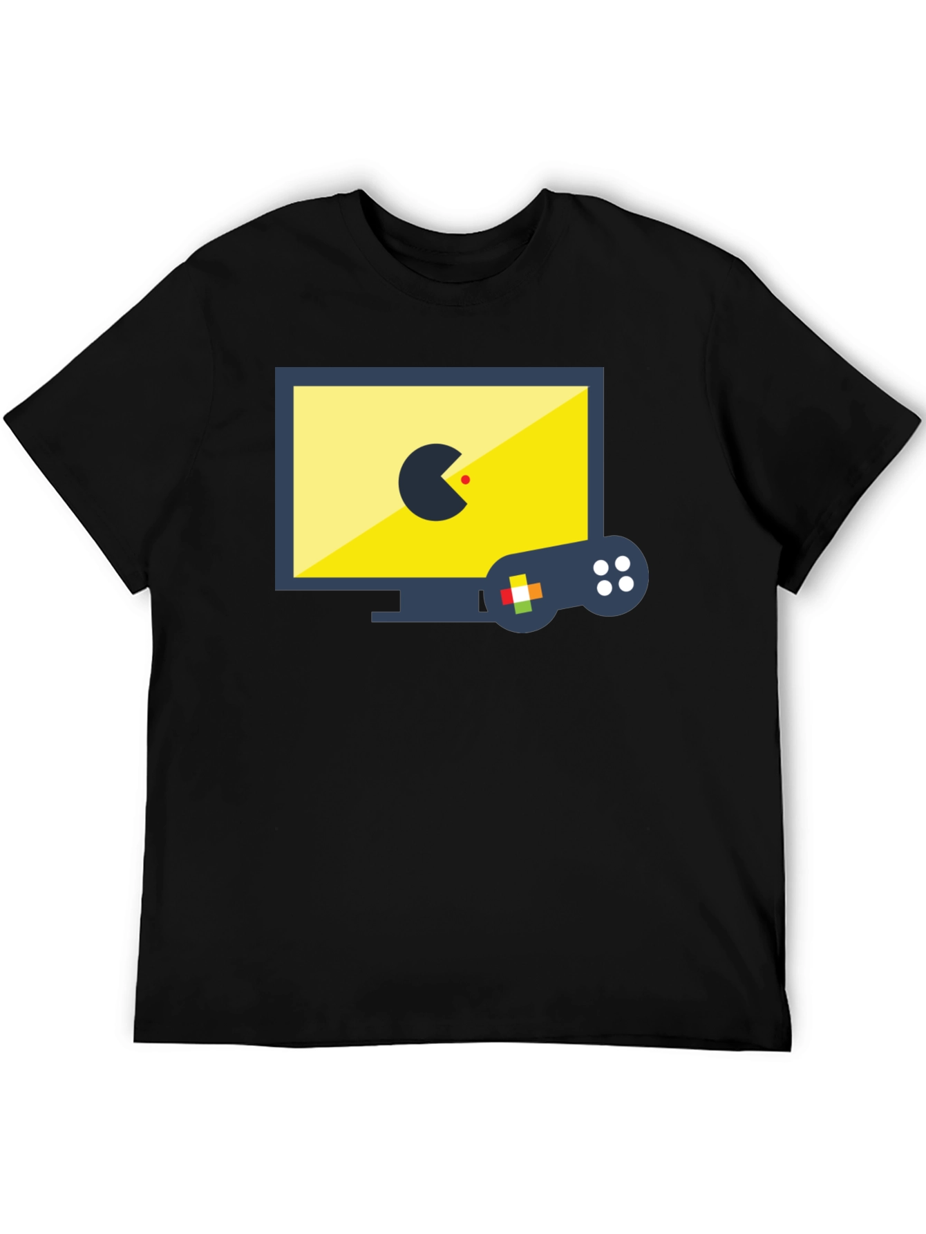 Retro Gamer Tee: Pac-Man Style Controller Design