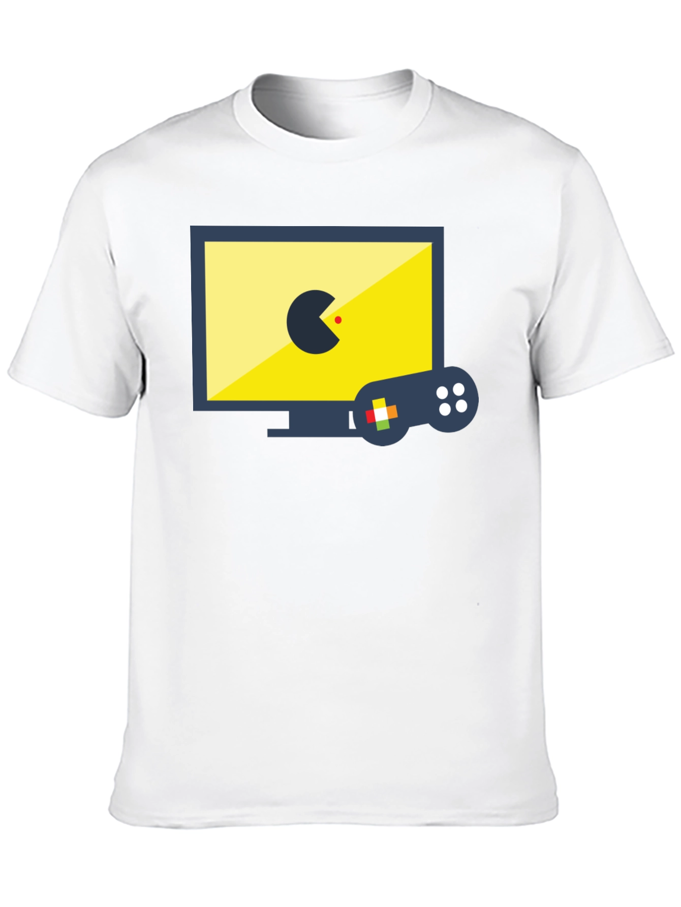 Retro Gamer Tee: Pac-Man Style Controller Design