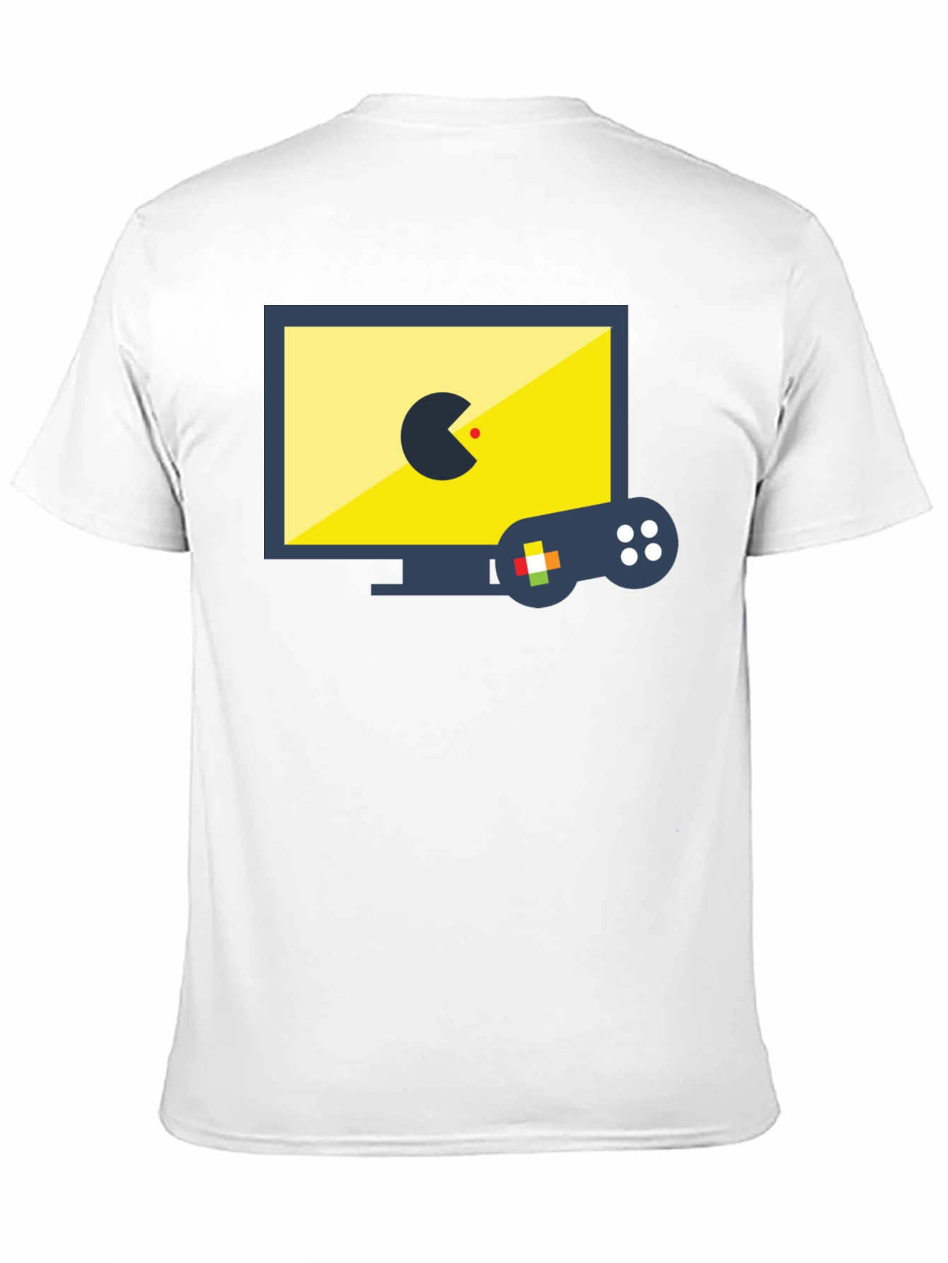 Retro Gamer Tee: Pac-Man Style Controller Design
