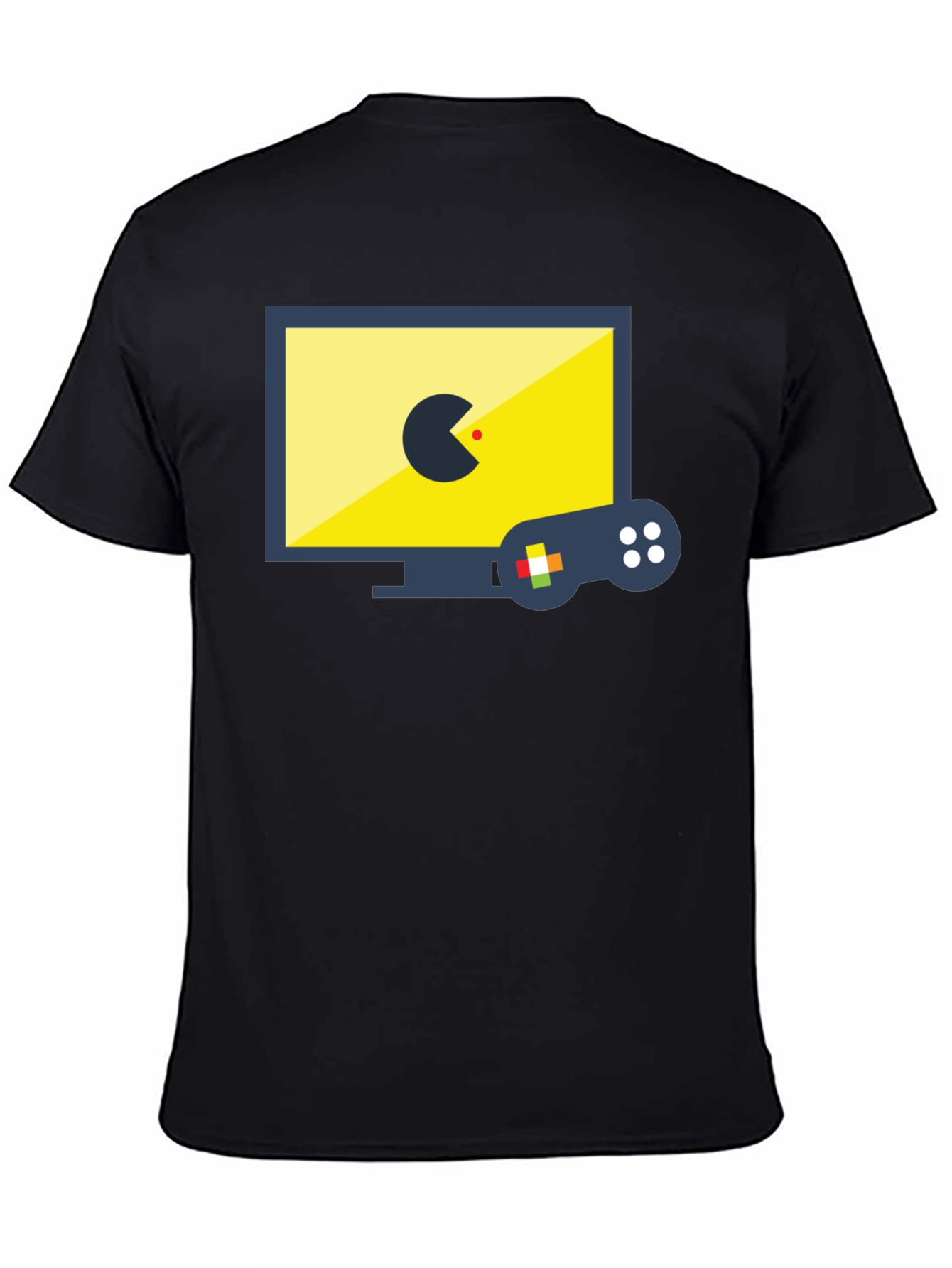 Retro Gamer Tee: Pac-Man Style Controller Design