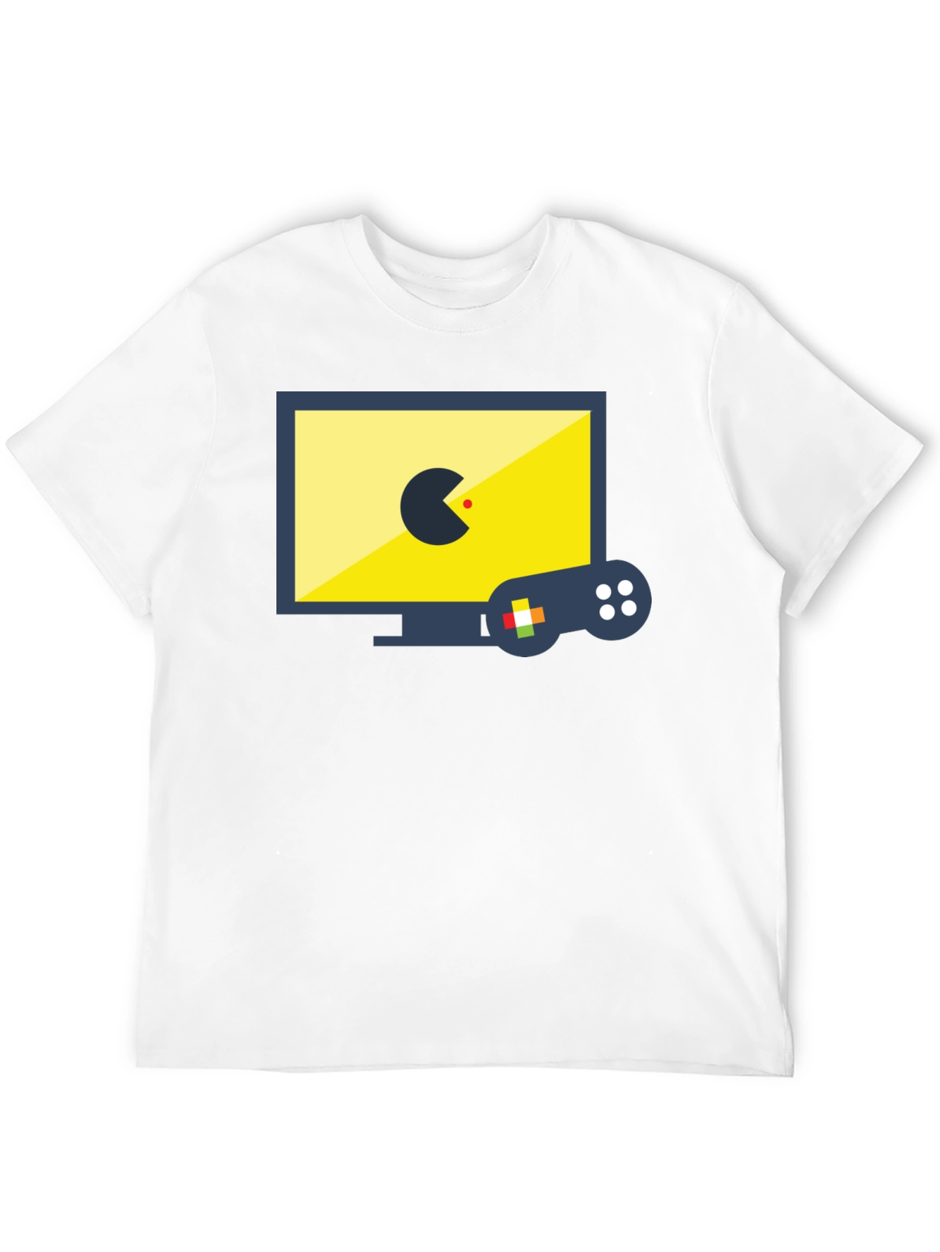 Retro Gamer Tee: Pac-Man Style Controller Design