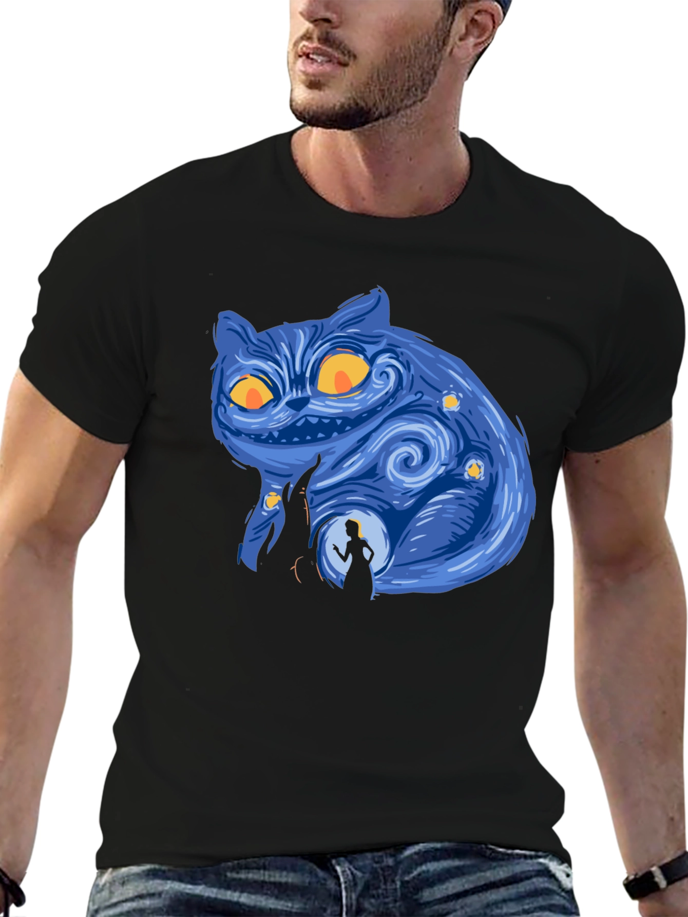 Cheshire Cat Starry Night T-Shirt