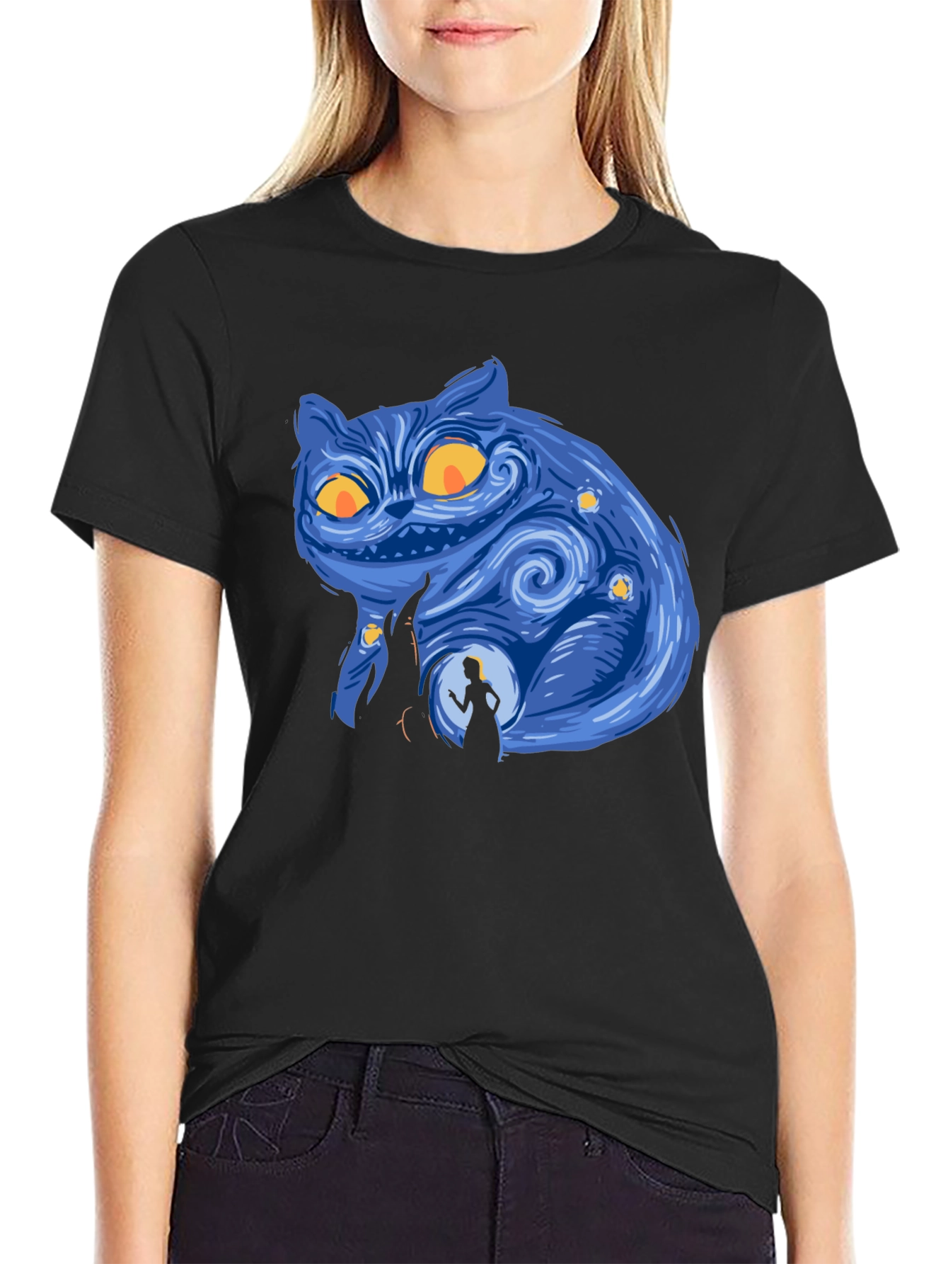Cheshire Cat Starry Night T-Shirt