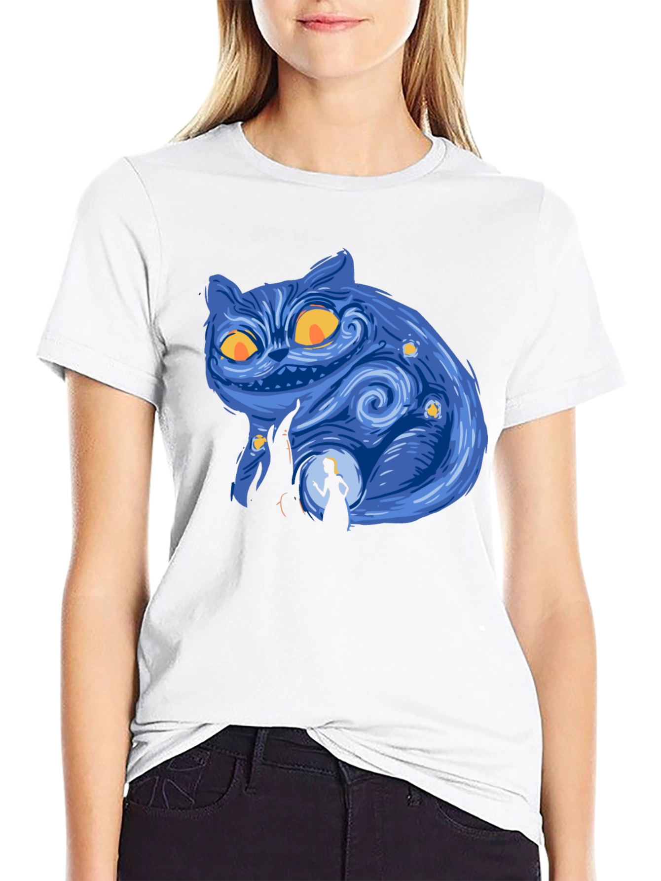 Cheshire Cat Starry Night T-Shirt