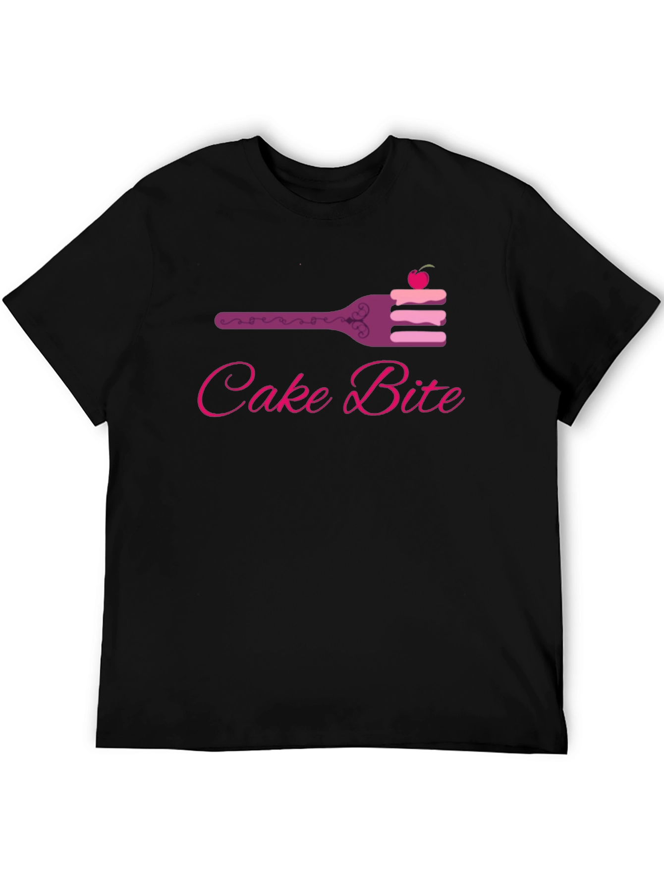 Cake Bite Graphic Tee - Sweet Treat Design