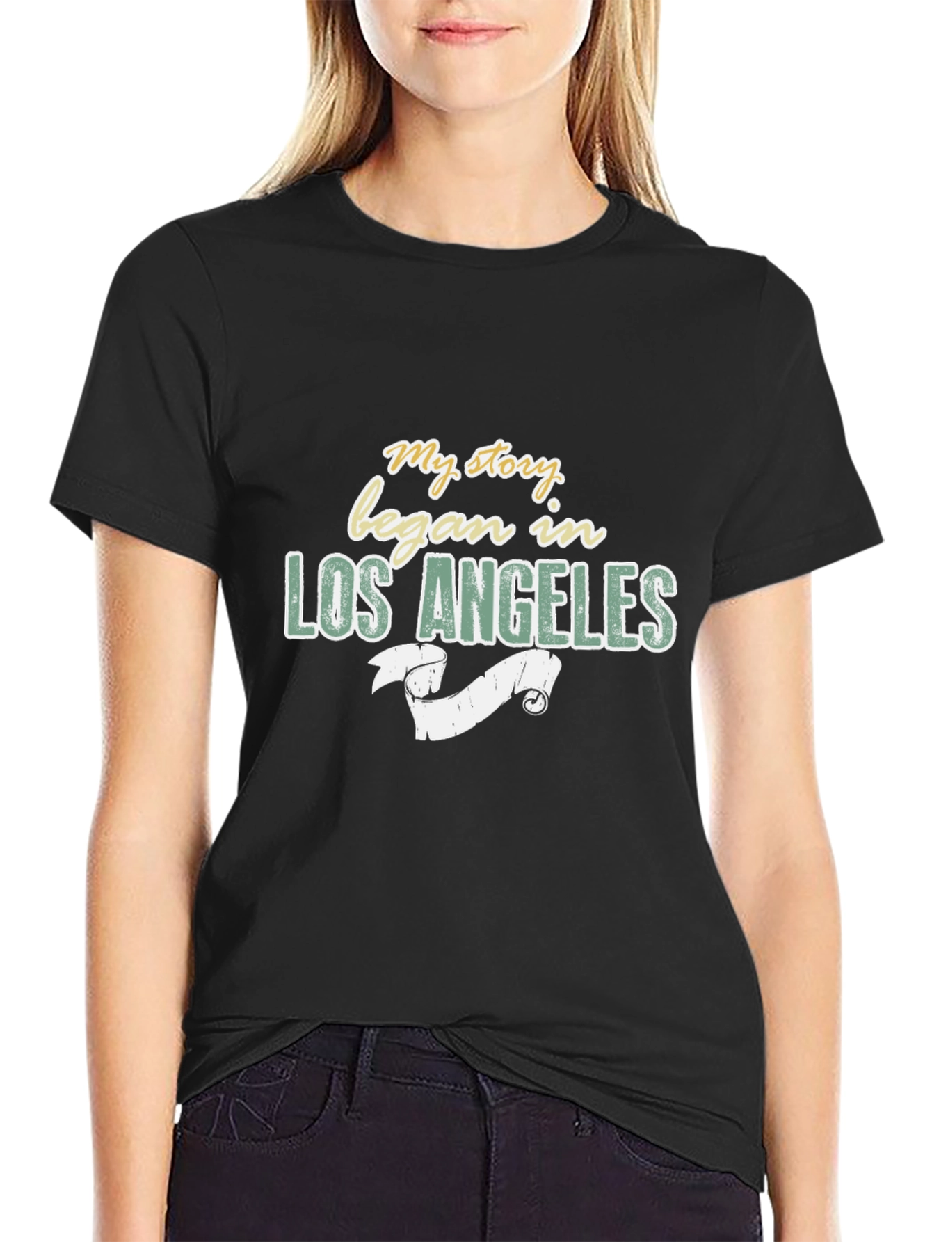 Los Angeles Story Black Graphic Tee