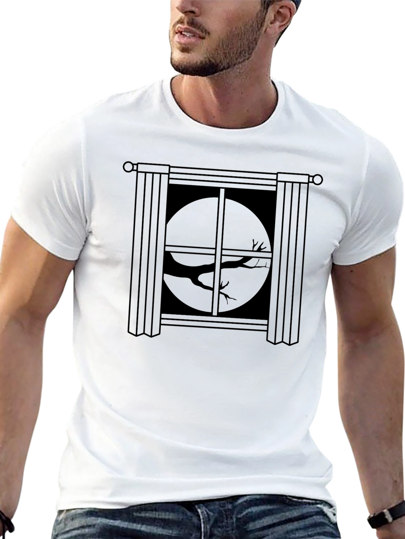 Eerie Window Graphic T-Shirt