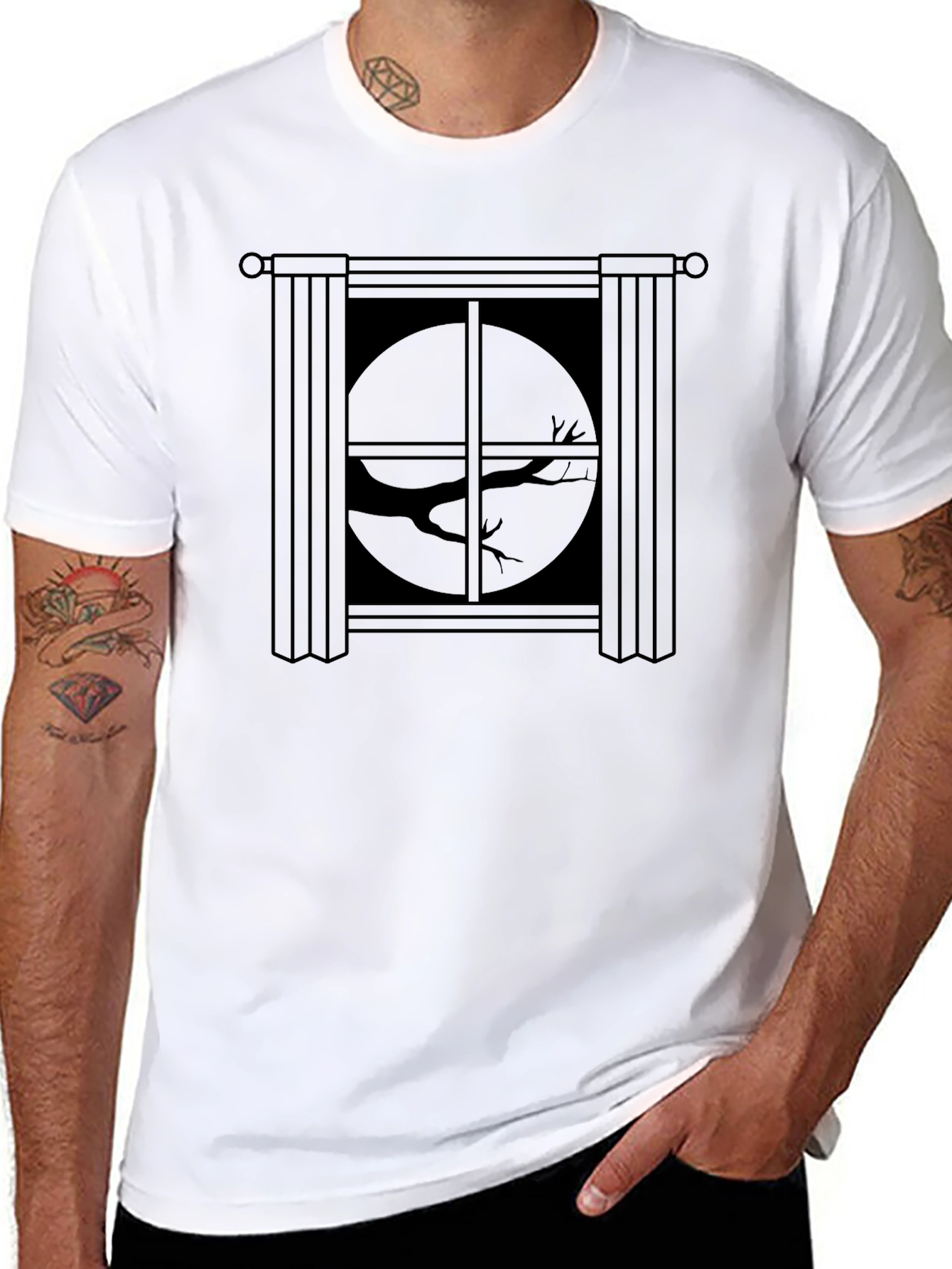 Eerie Window Graphic T-Shirt