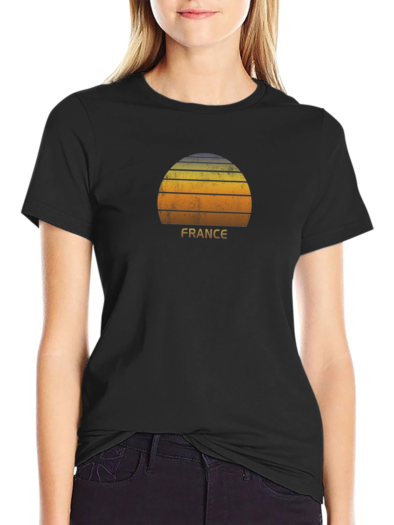 Retro France Sunset T-Shirt