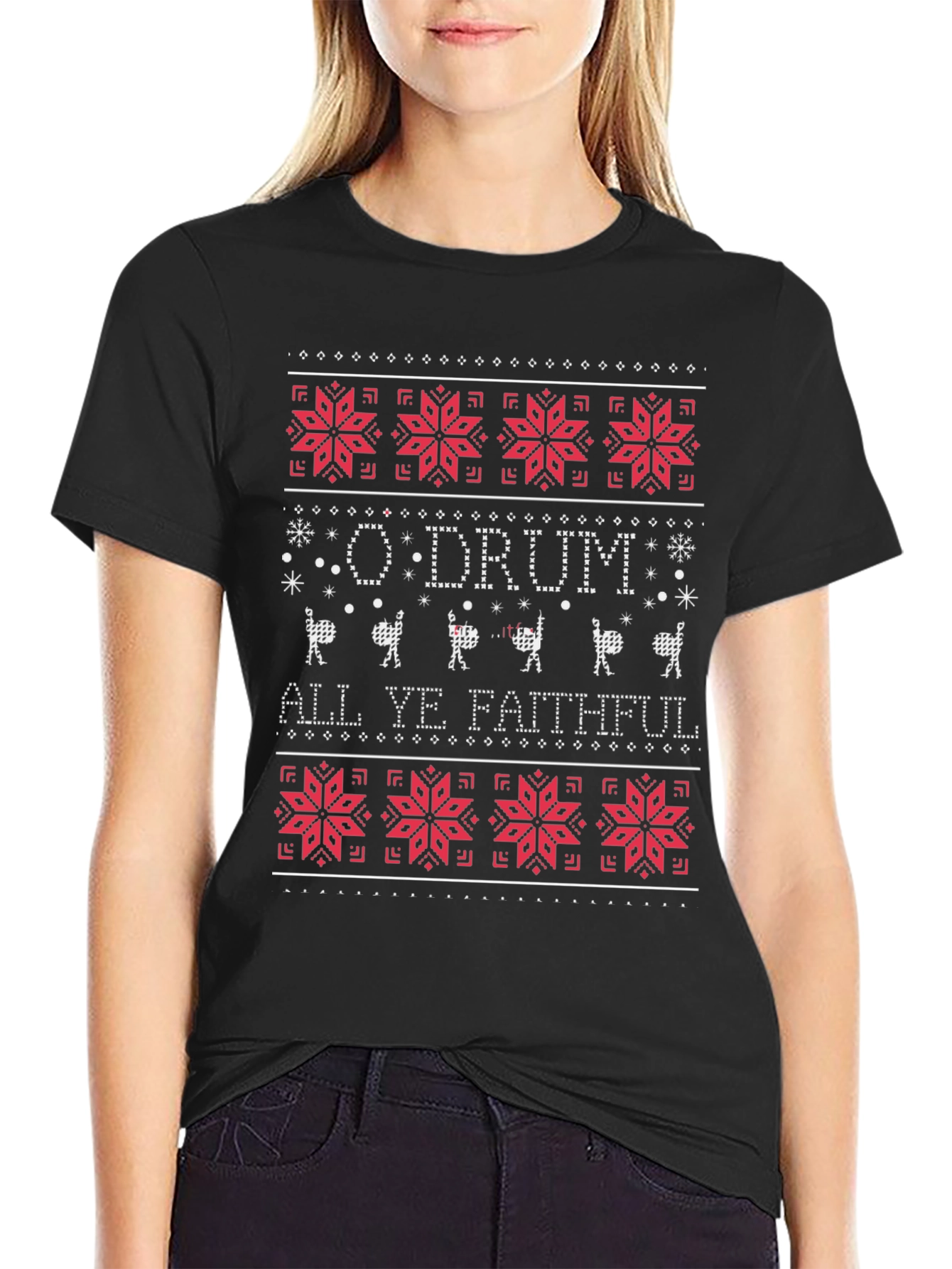 O Drum All Ye Faithful Christmas T-Shirt
