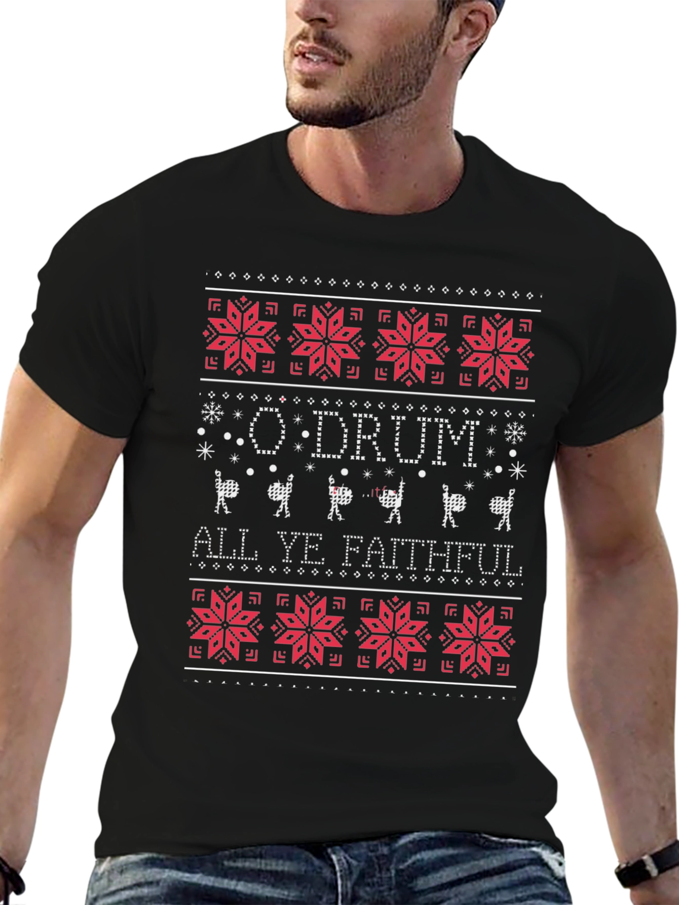 O Drum All Ye Faithful Christmas T-Shirt