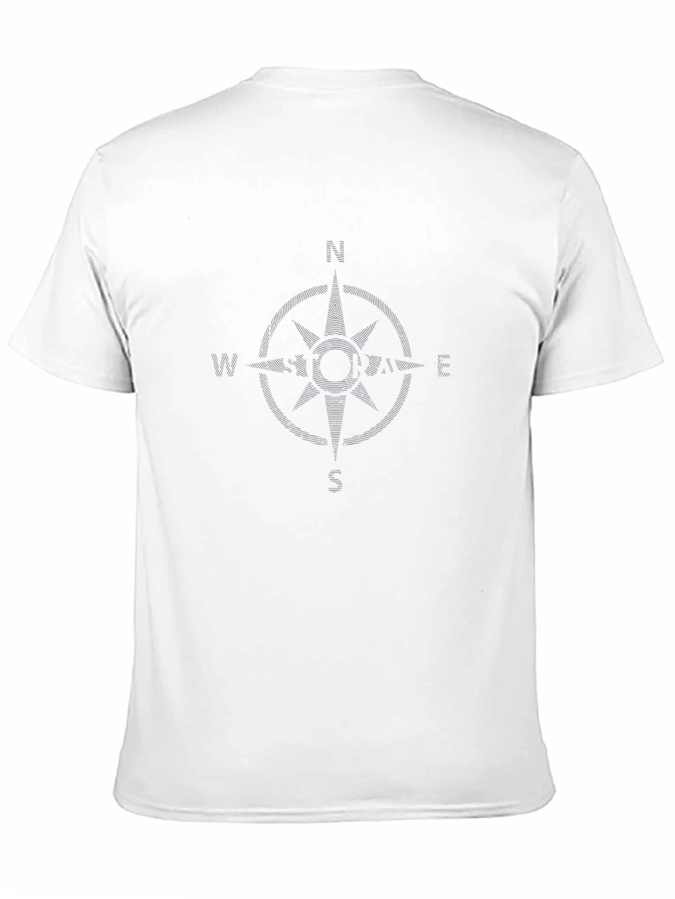 Compass Graphic Print Black T-Shirt