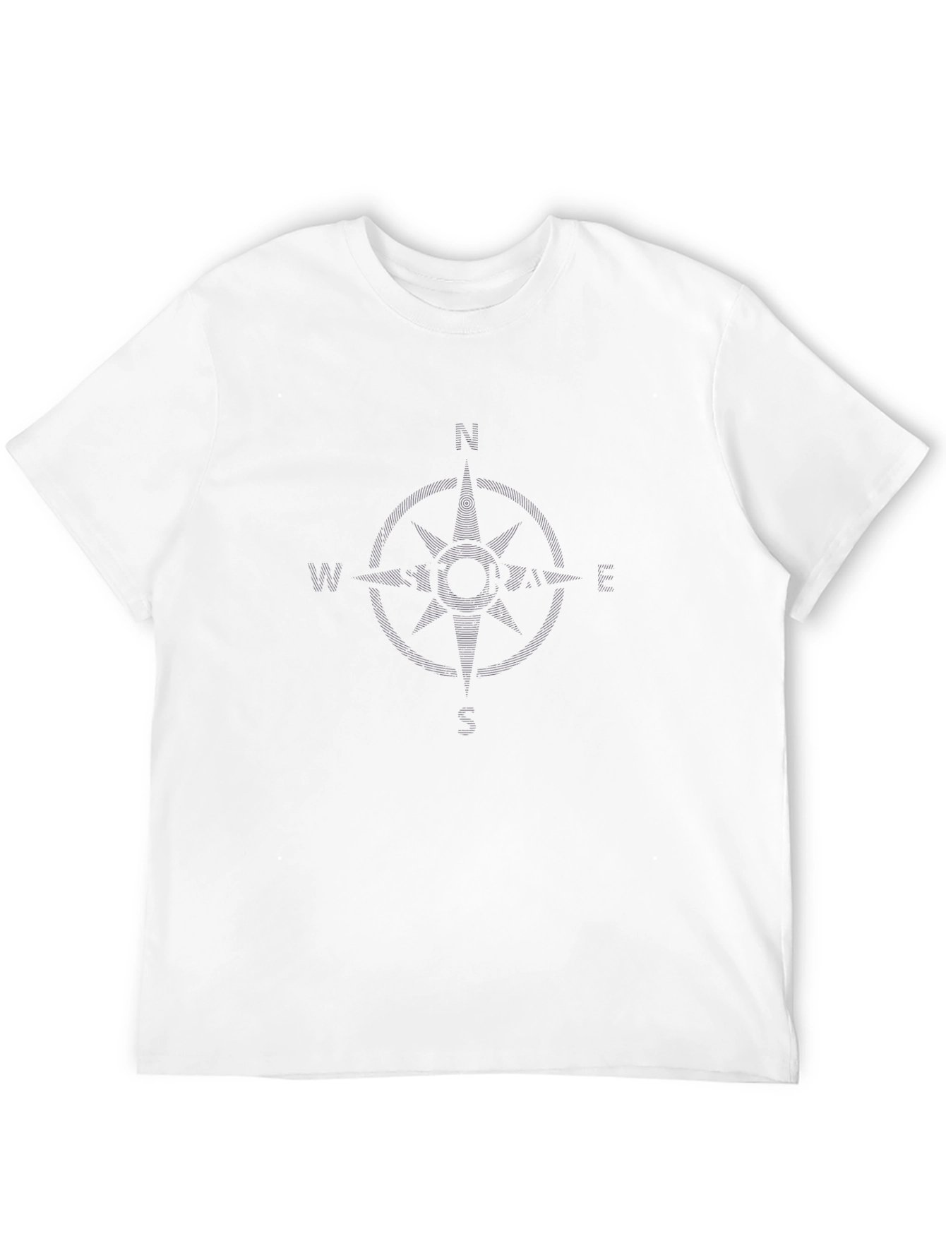 Compass Graphic Print Black T-Shirt