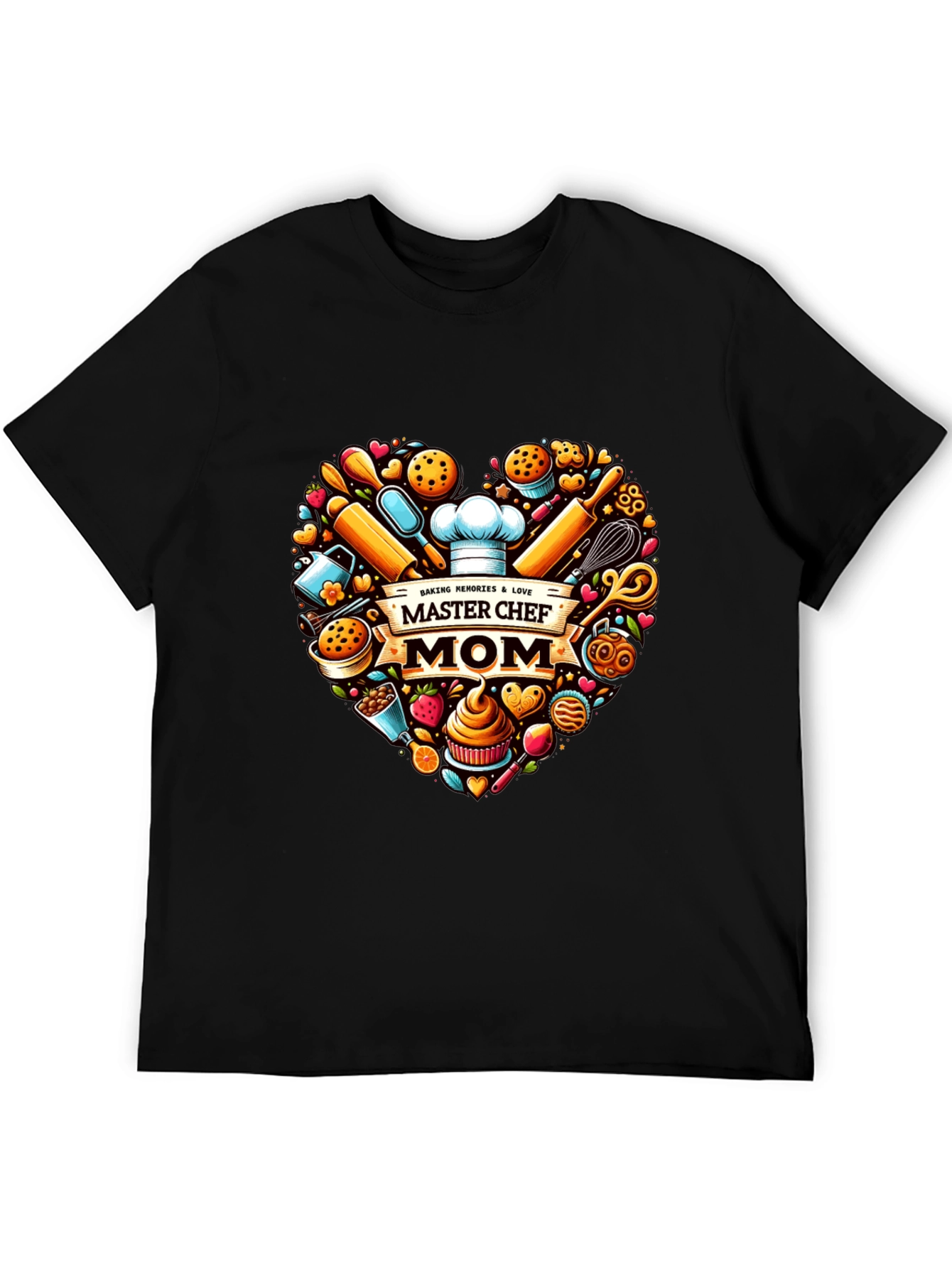 Master Chef Mom T-Shirt - Baking Heart Design