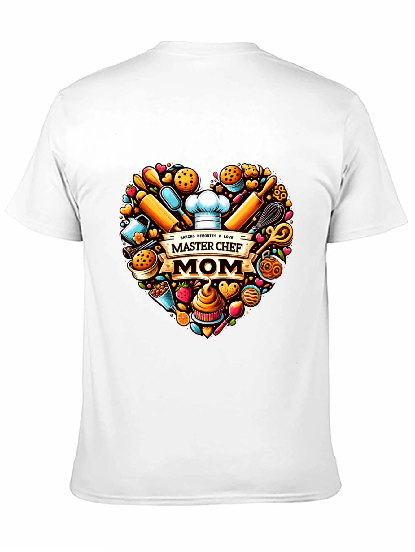 Master Chef Mom T-Shirt - Baking Heart Design