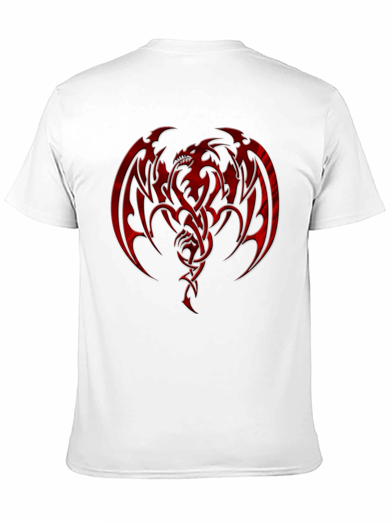 Red Dragon Graphic Print Black T-Shirt