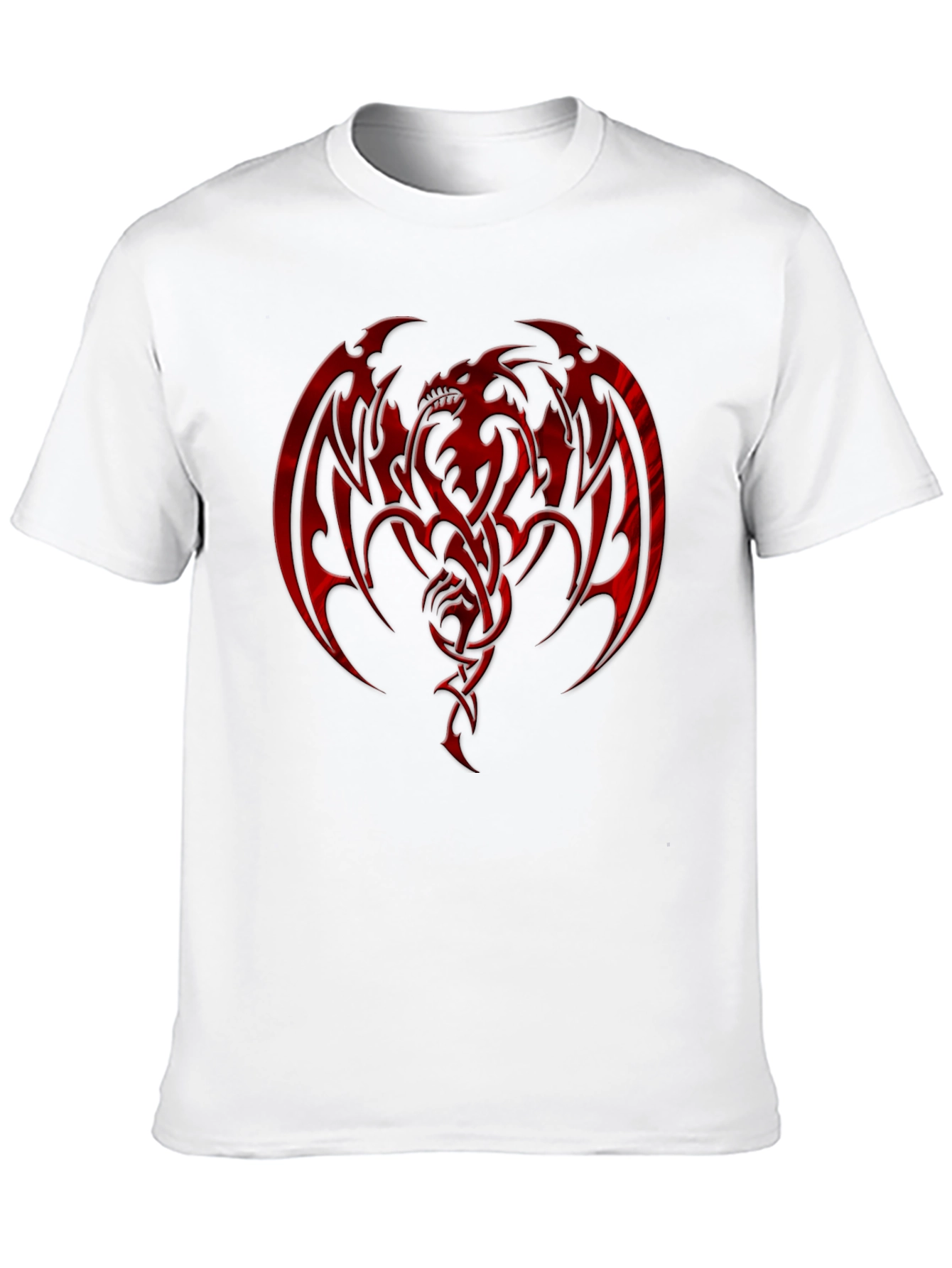Red Dragon Graphic Print Black T-Shirt