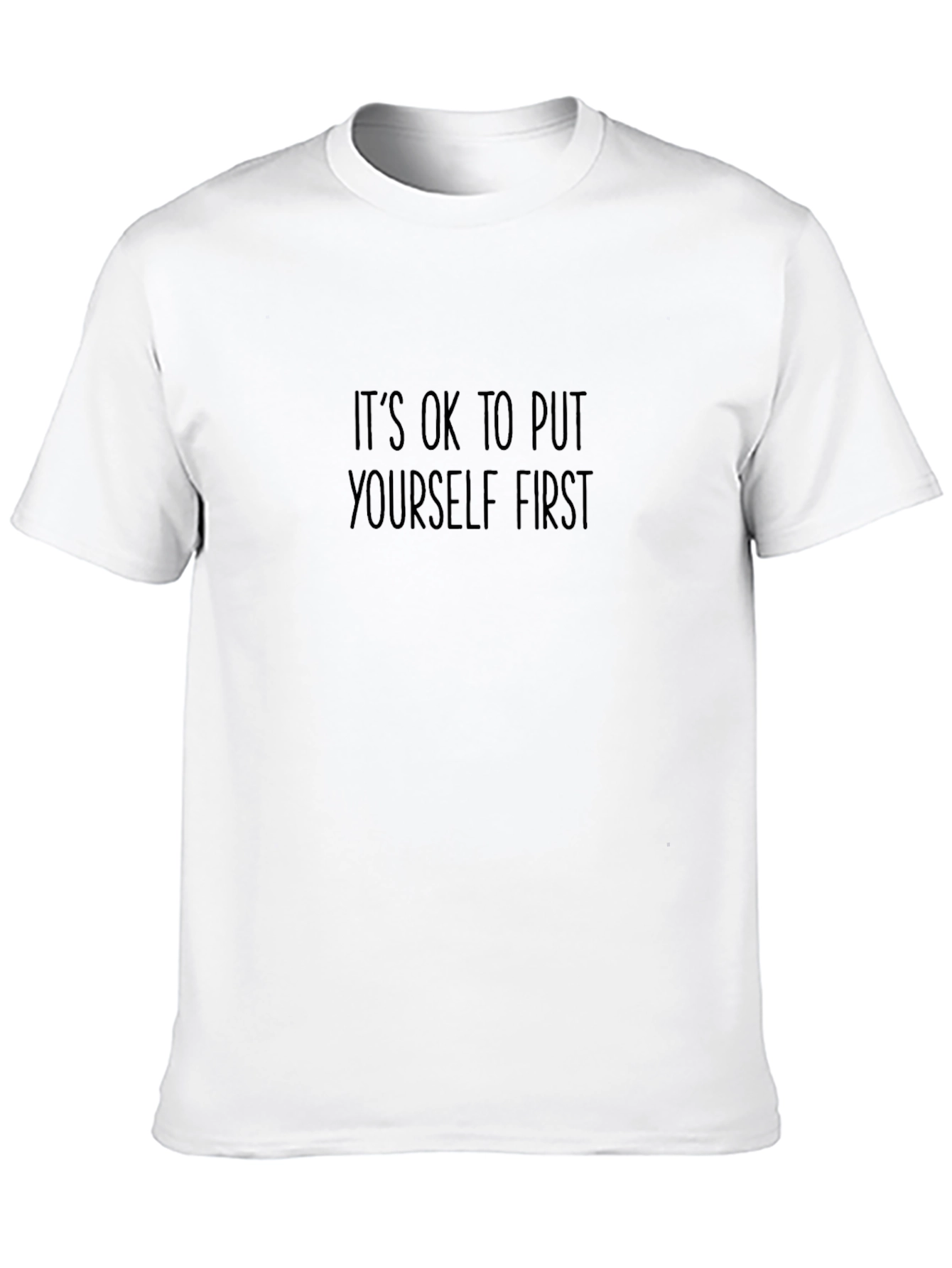 Its OK To Put Yourself First Black Tee