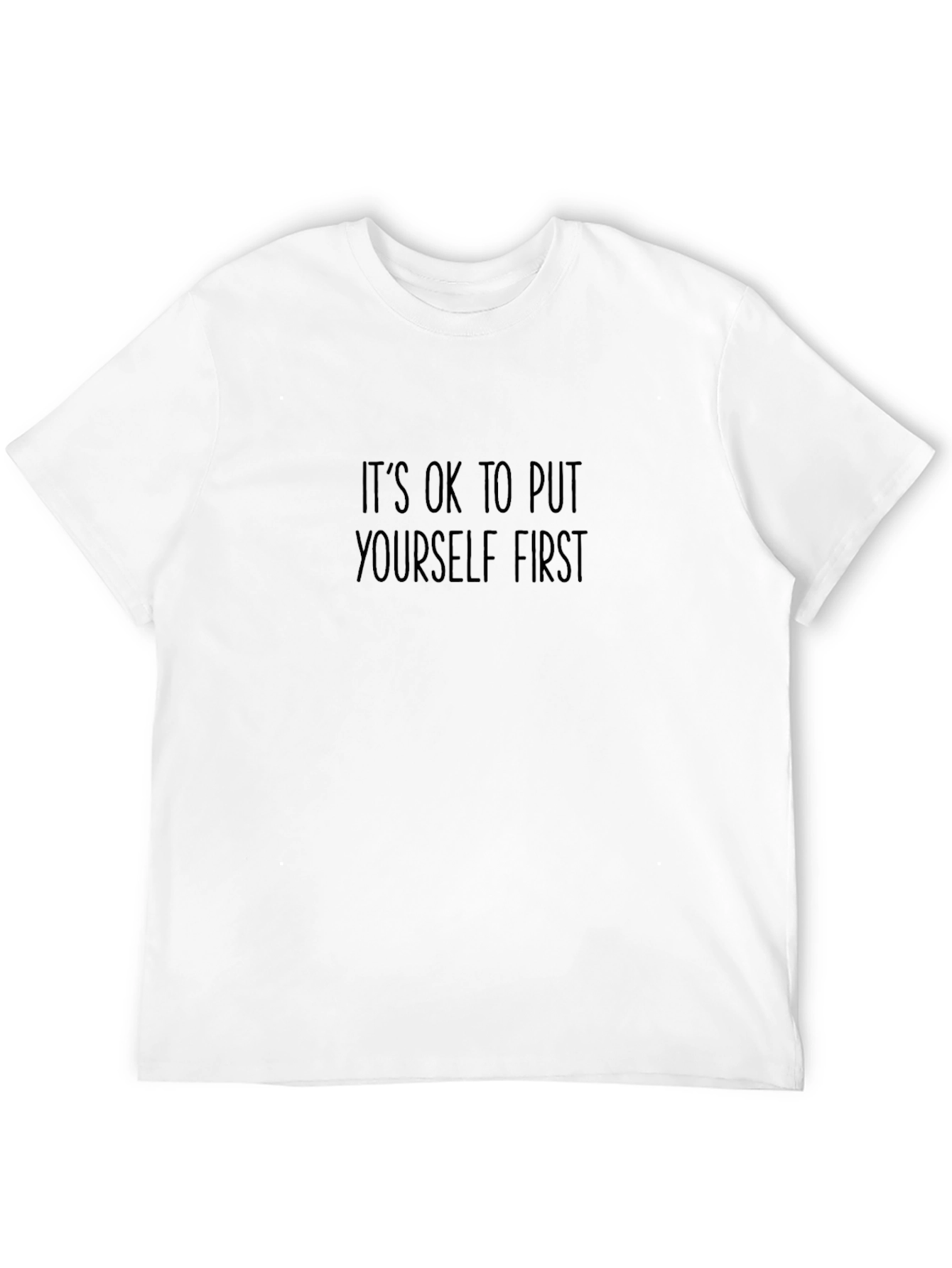Its OK To Put Yourself First Black Tee
