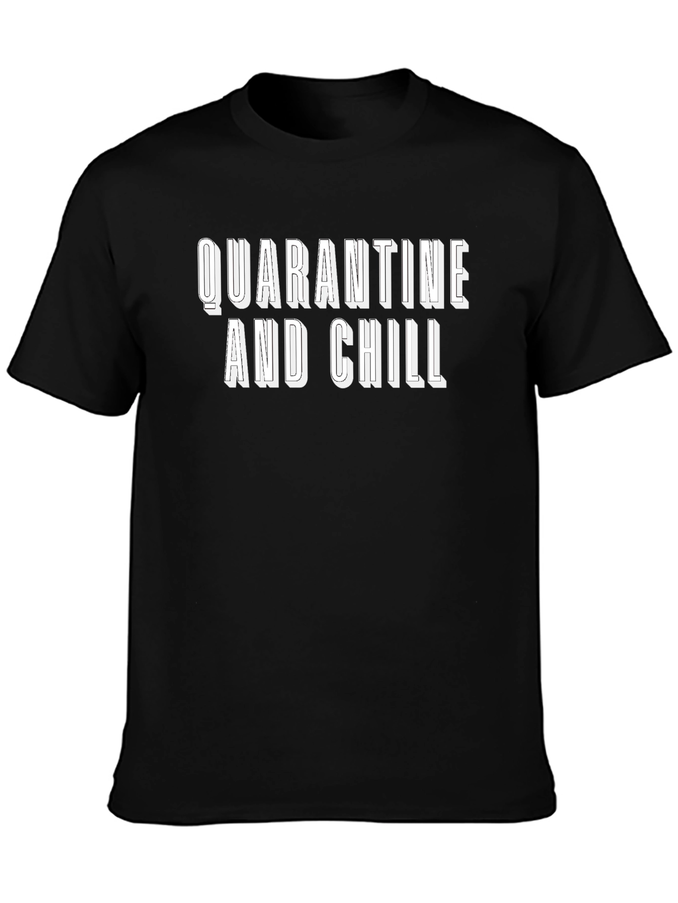 Quarantine and Chill Graphic Tee - Black
