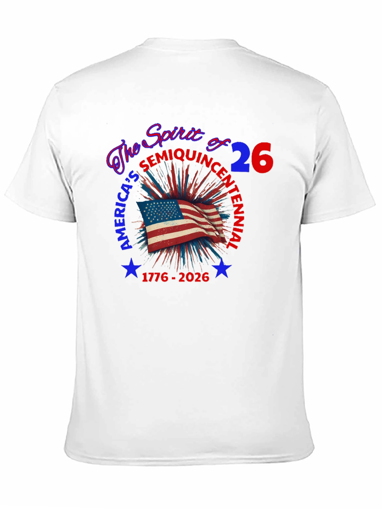 Patriotic Americas Semiquincentennial Black T-shirt