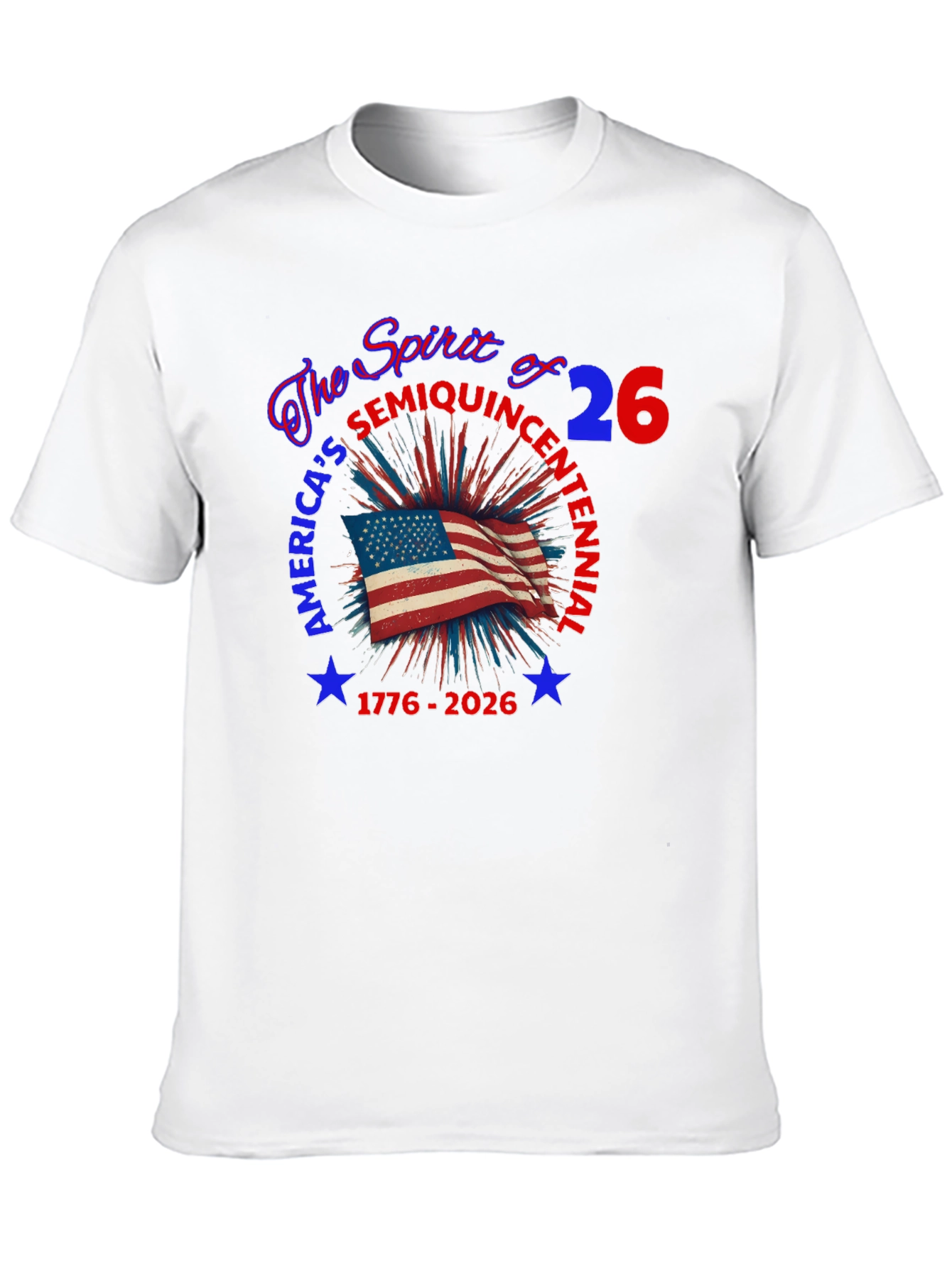 Patriotic Americas Semiquincentennial Black T-shirt