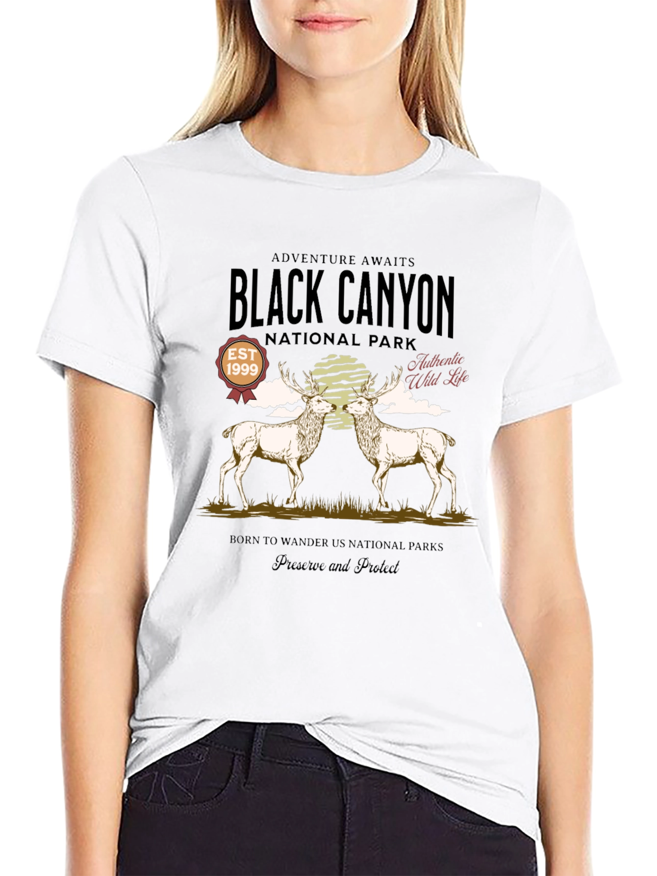 Black Canyon National Park Deer Graphic Tee