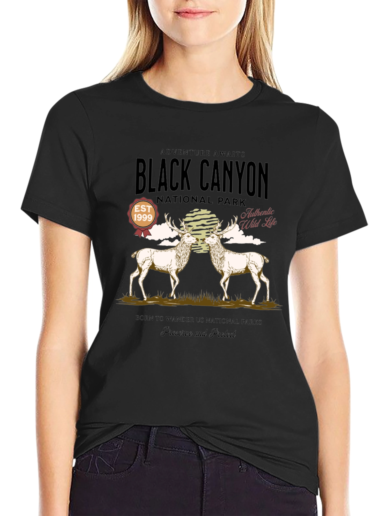 Black Canyon National Park Deer Graphic Tee
