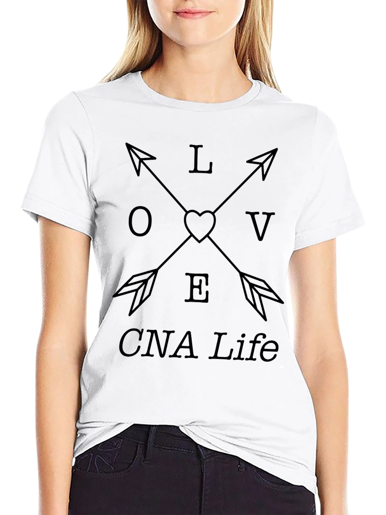 LOVE CNA Life Black T-Shirt